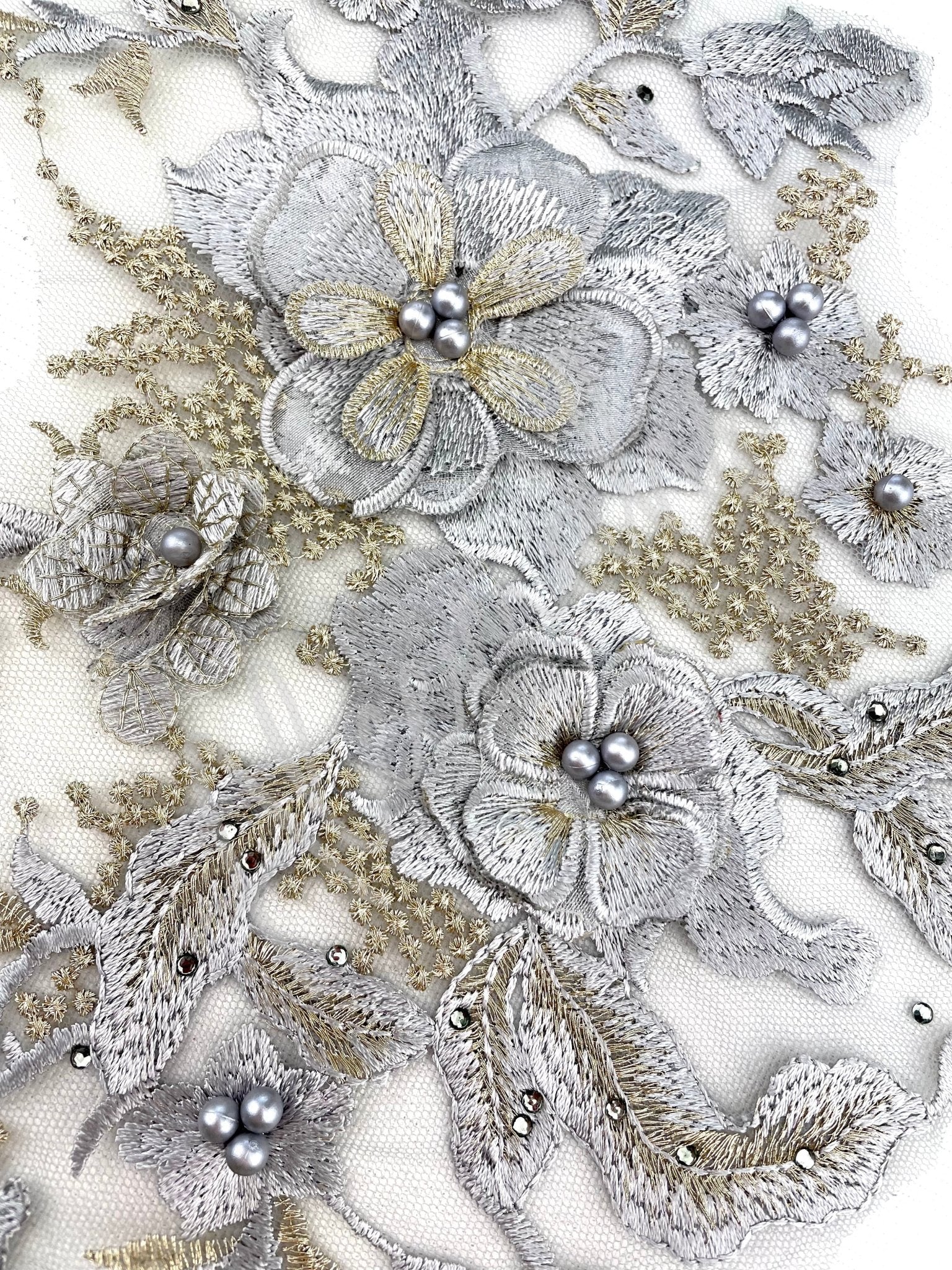 LA - 1071 Silver / Gold lace piece - Aleemahs