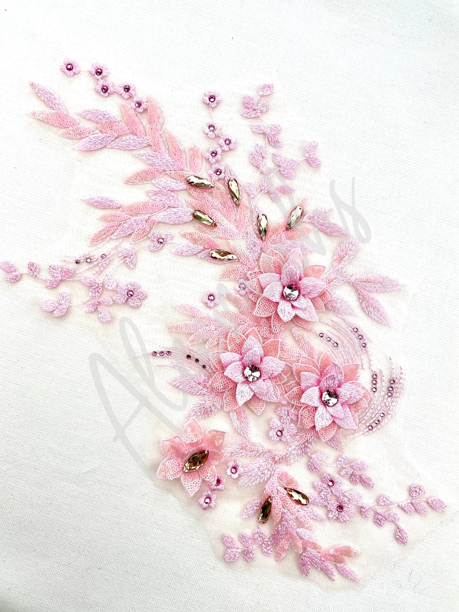 LA - 145 Light Pink lace piece - Aleemahs