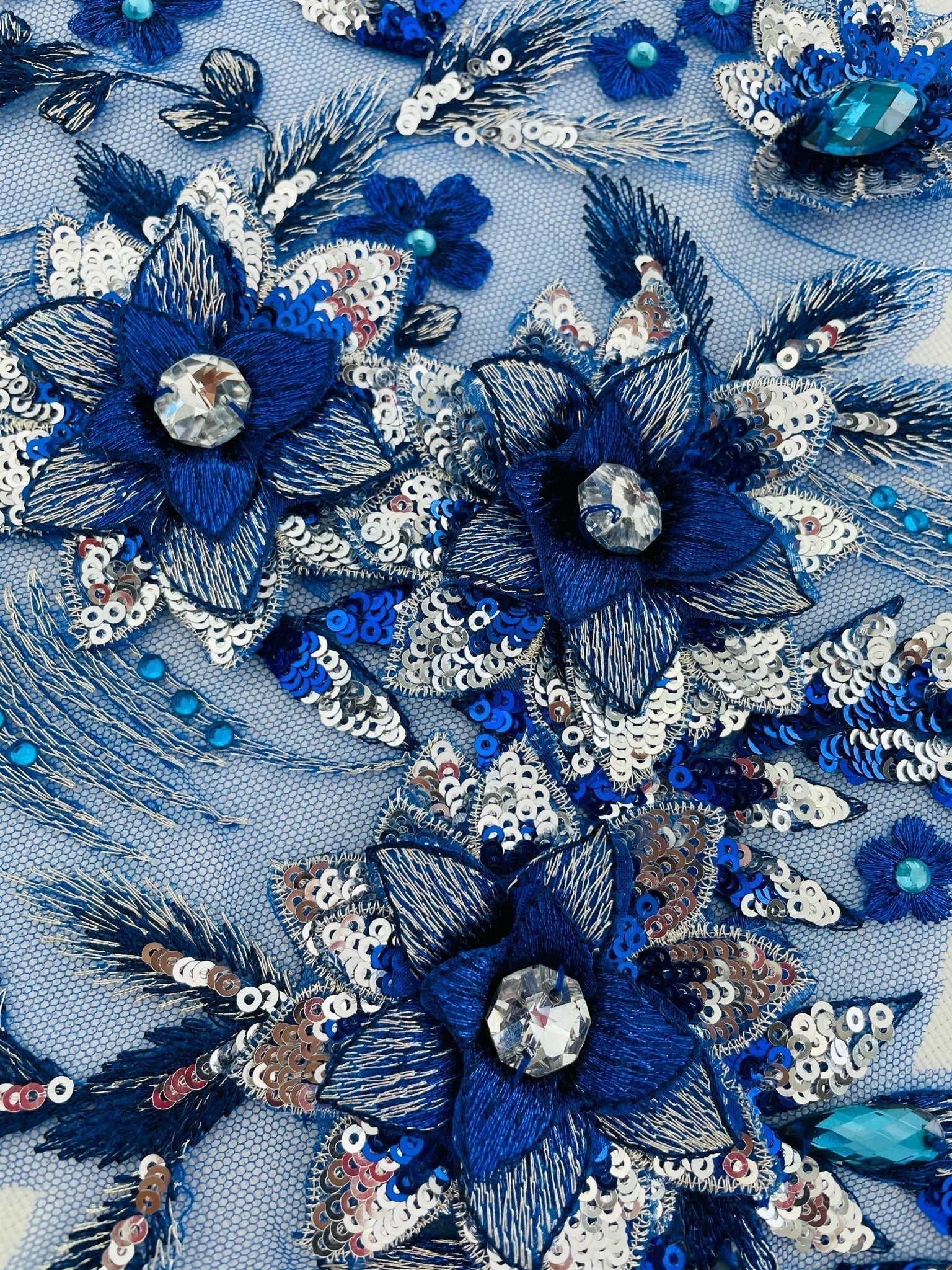 LA - 145 - Royal Blue lace applique - Aleemahs