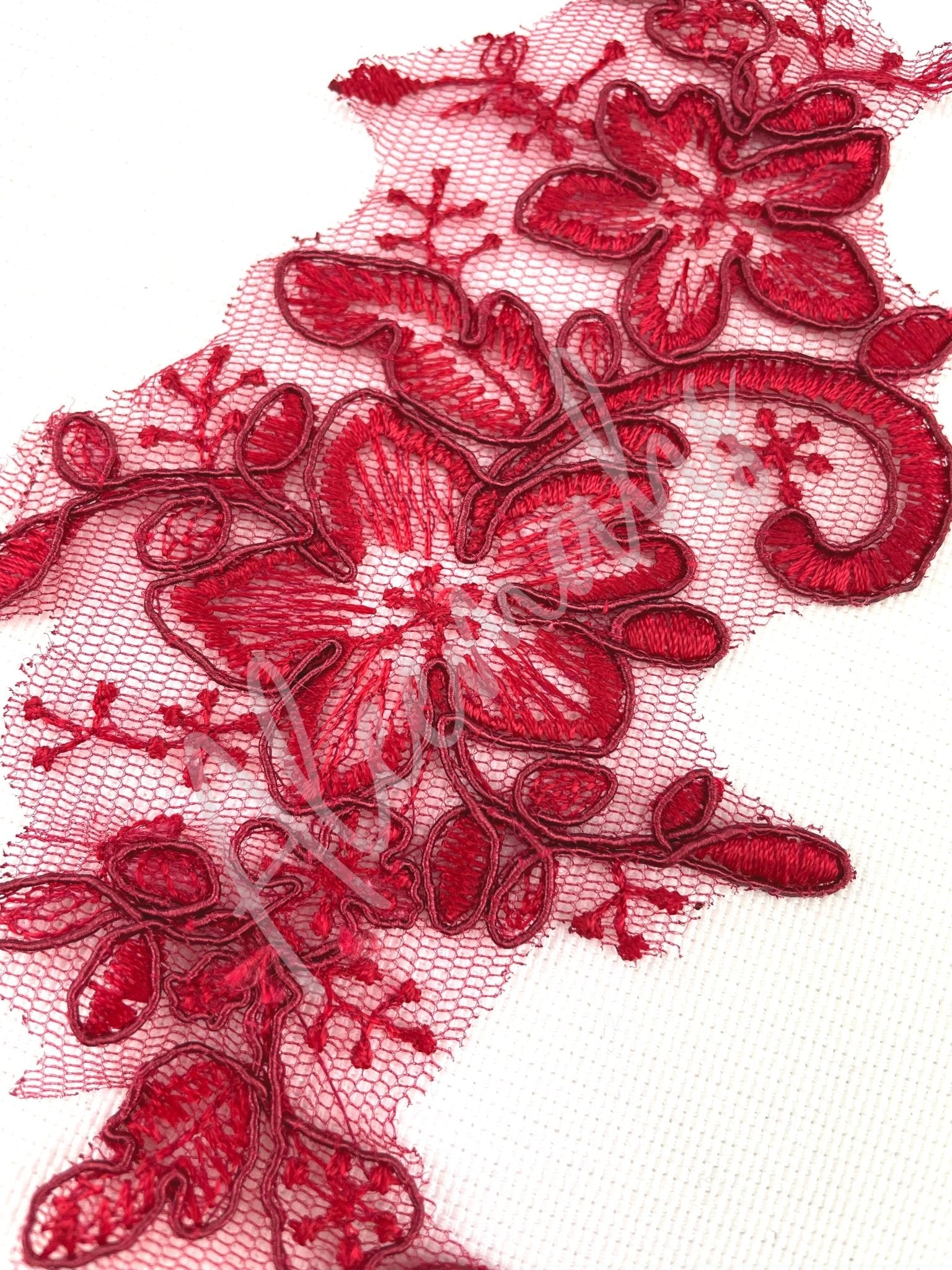 LA - 2104 Dark Red lace pair - Aleemahs