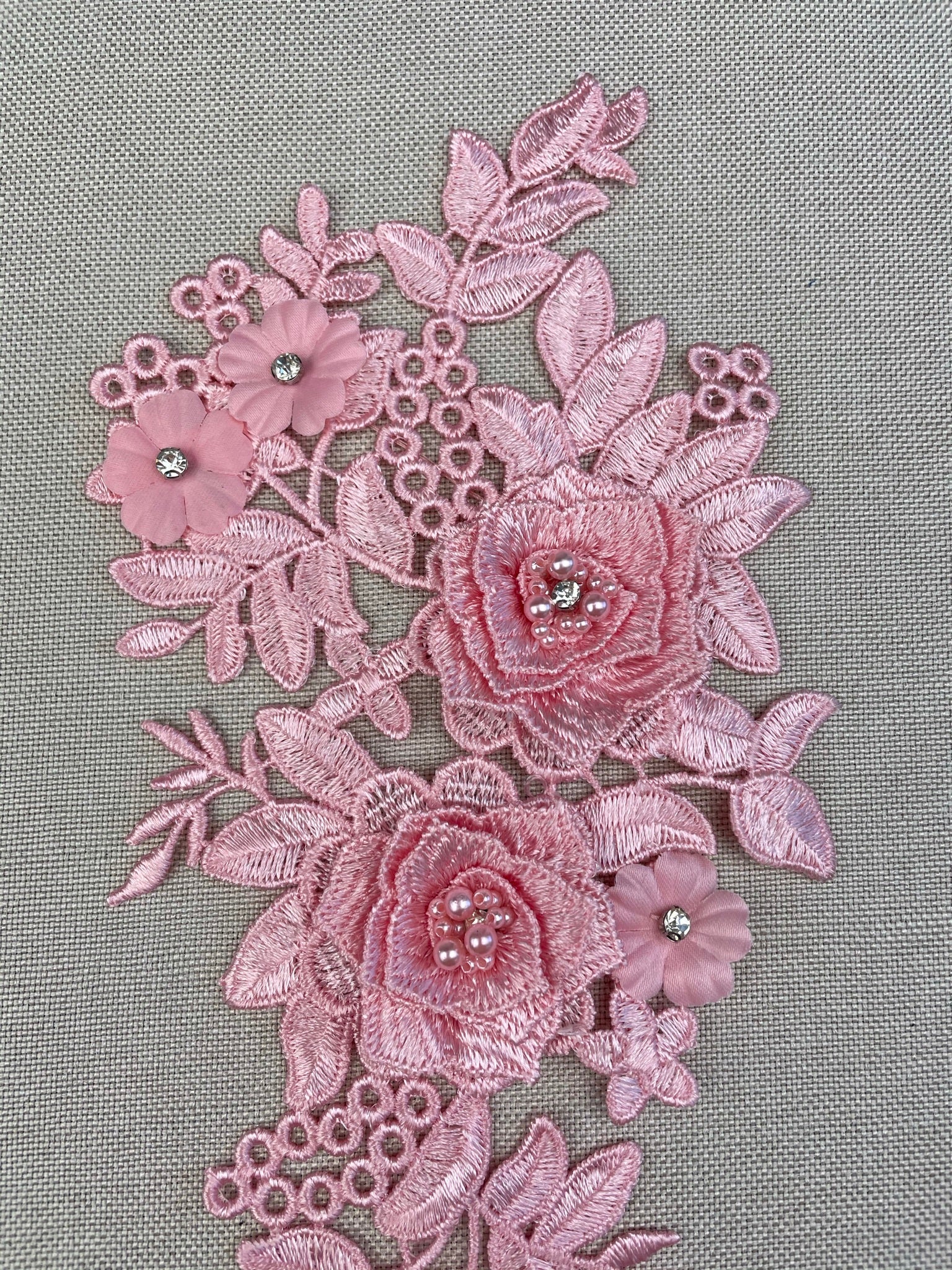 LA - 2106 - Pink with Pink Pearls and Rhinestone - Aleemahs
