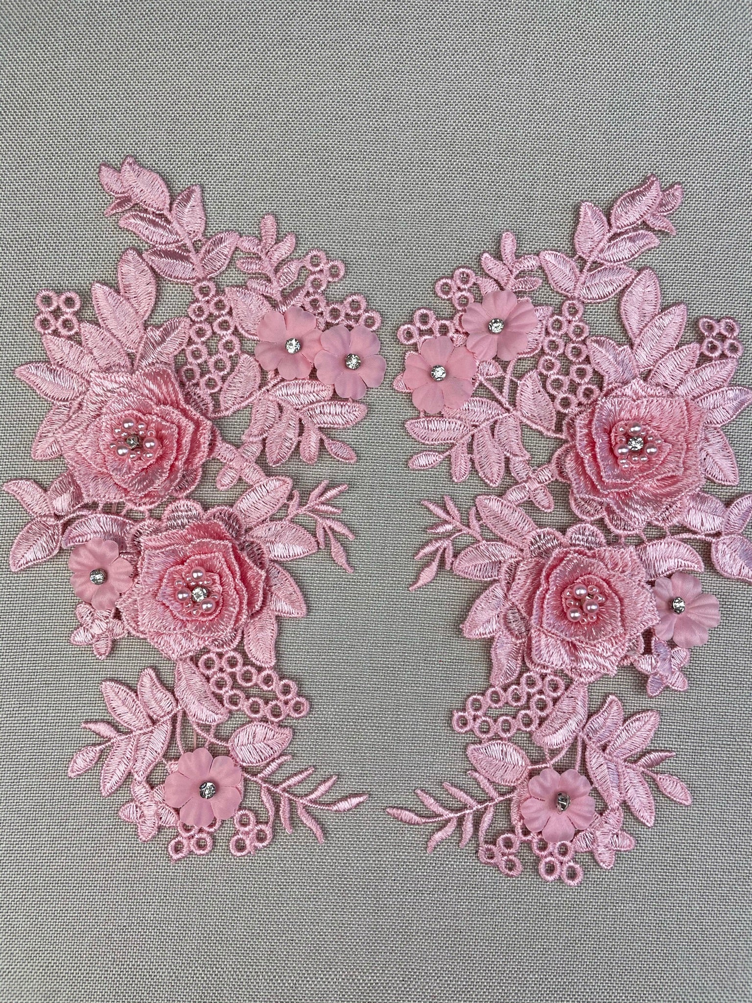 LA - 2106 - Pink with Pink Pearls and Rhinestone - Aleemahs