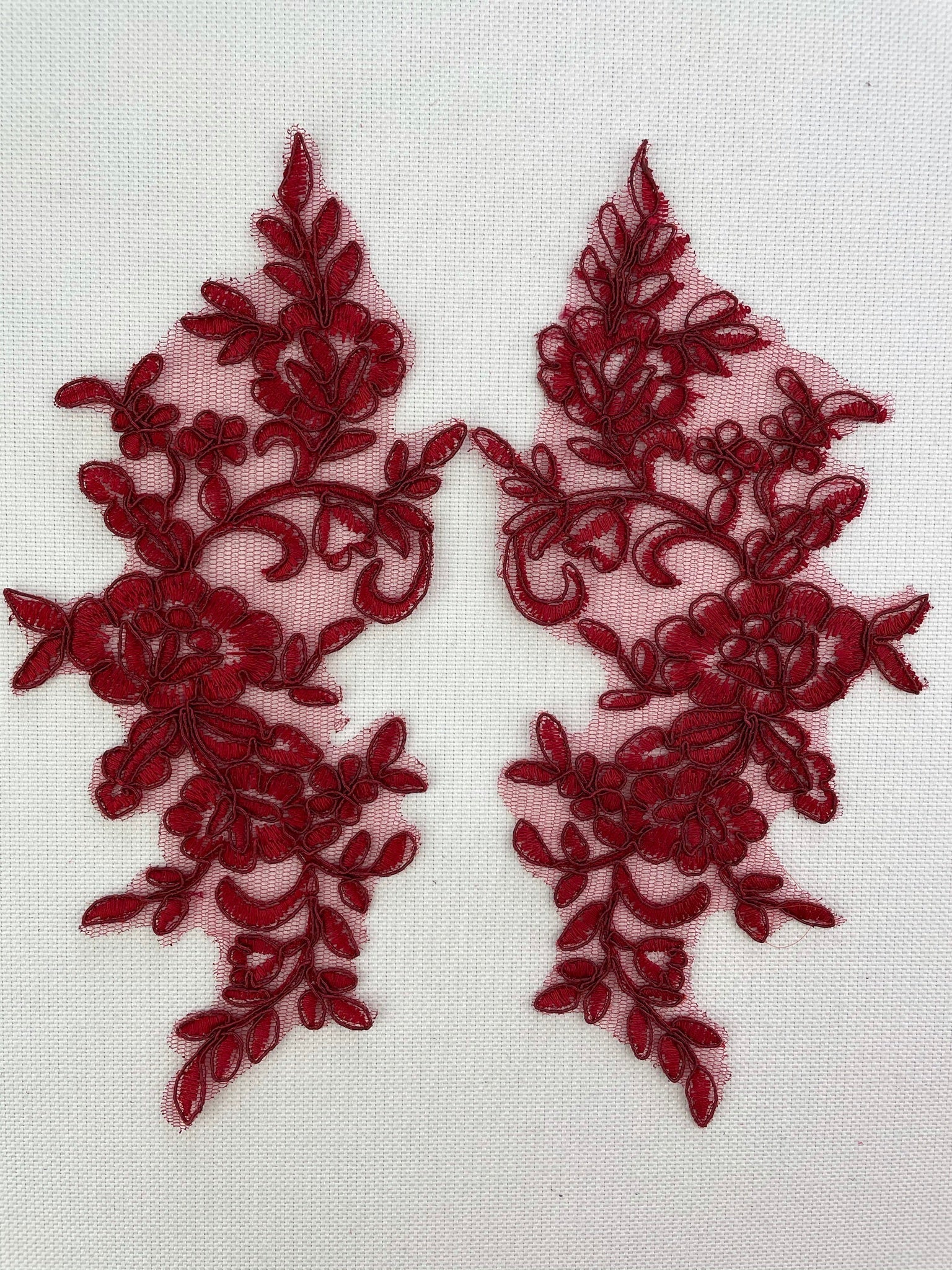 LA - 2107 - Dark red lace pair - Aleemahs