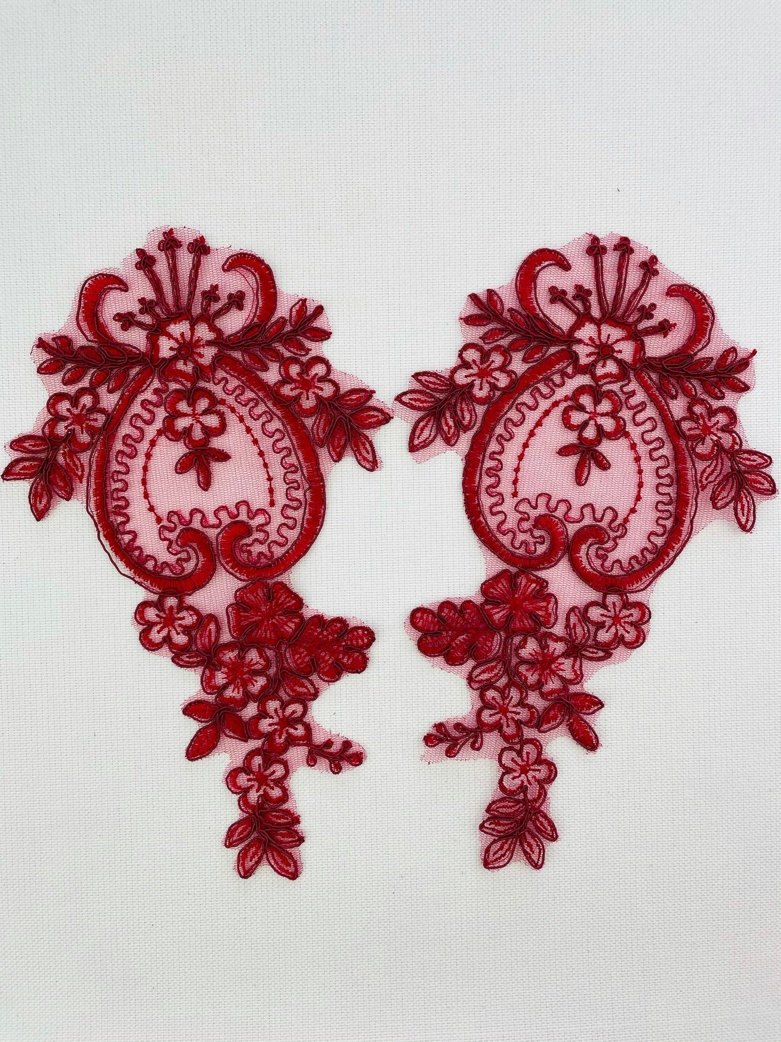 LA - 2109 - Dark Red lace Pair - Aleemahs