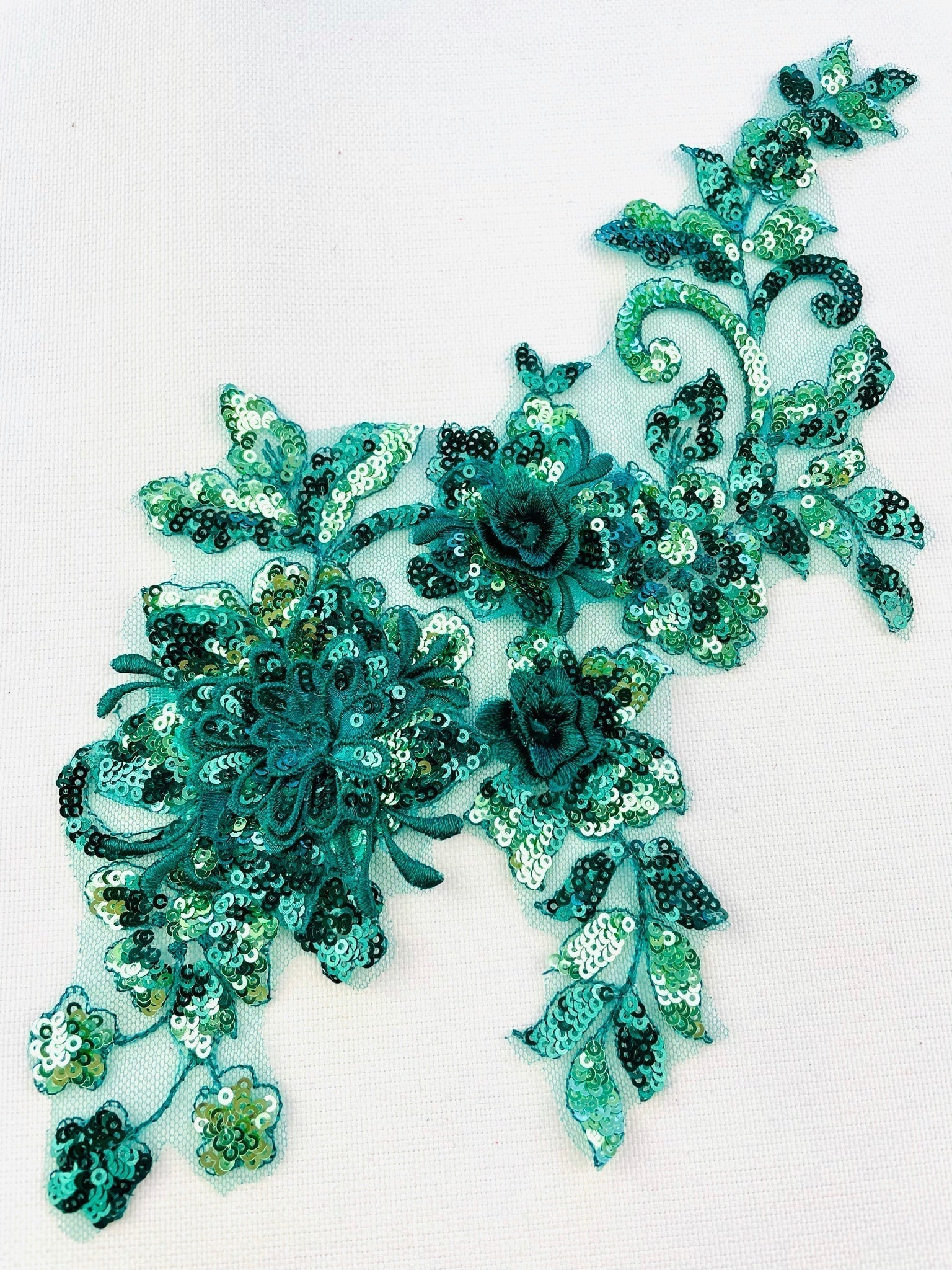 LA - 872: Lace applique Green - Aleemahs