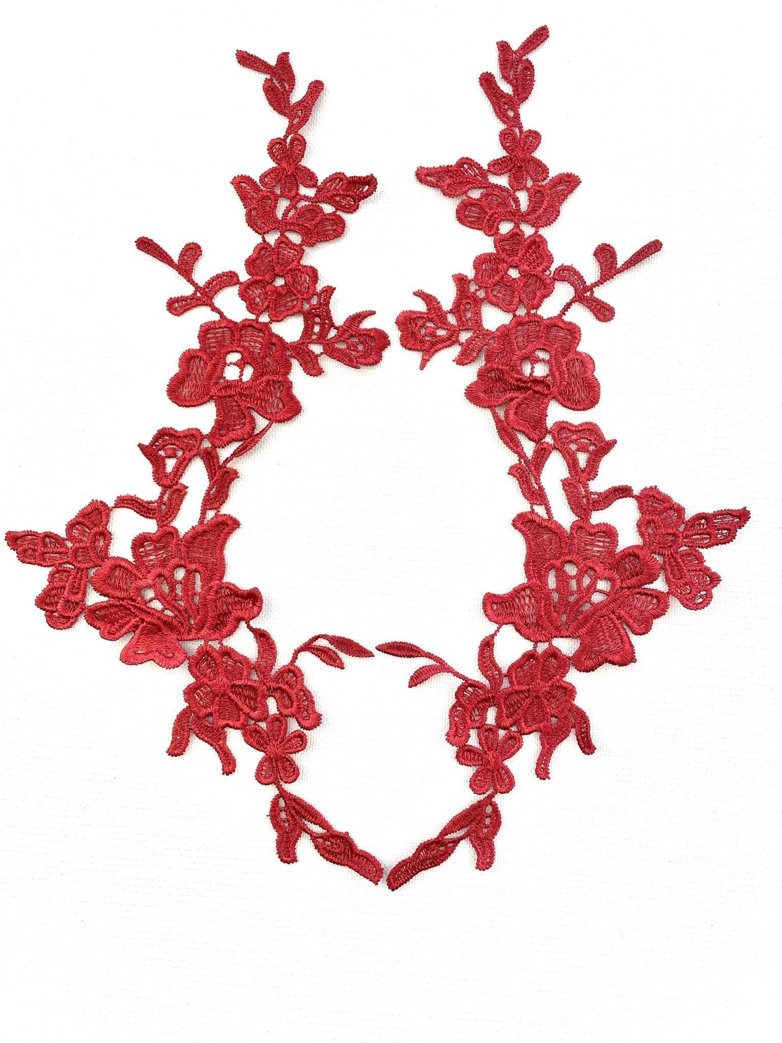 LA - 875: Lace applique Burgundy - Aleemahs