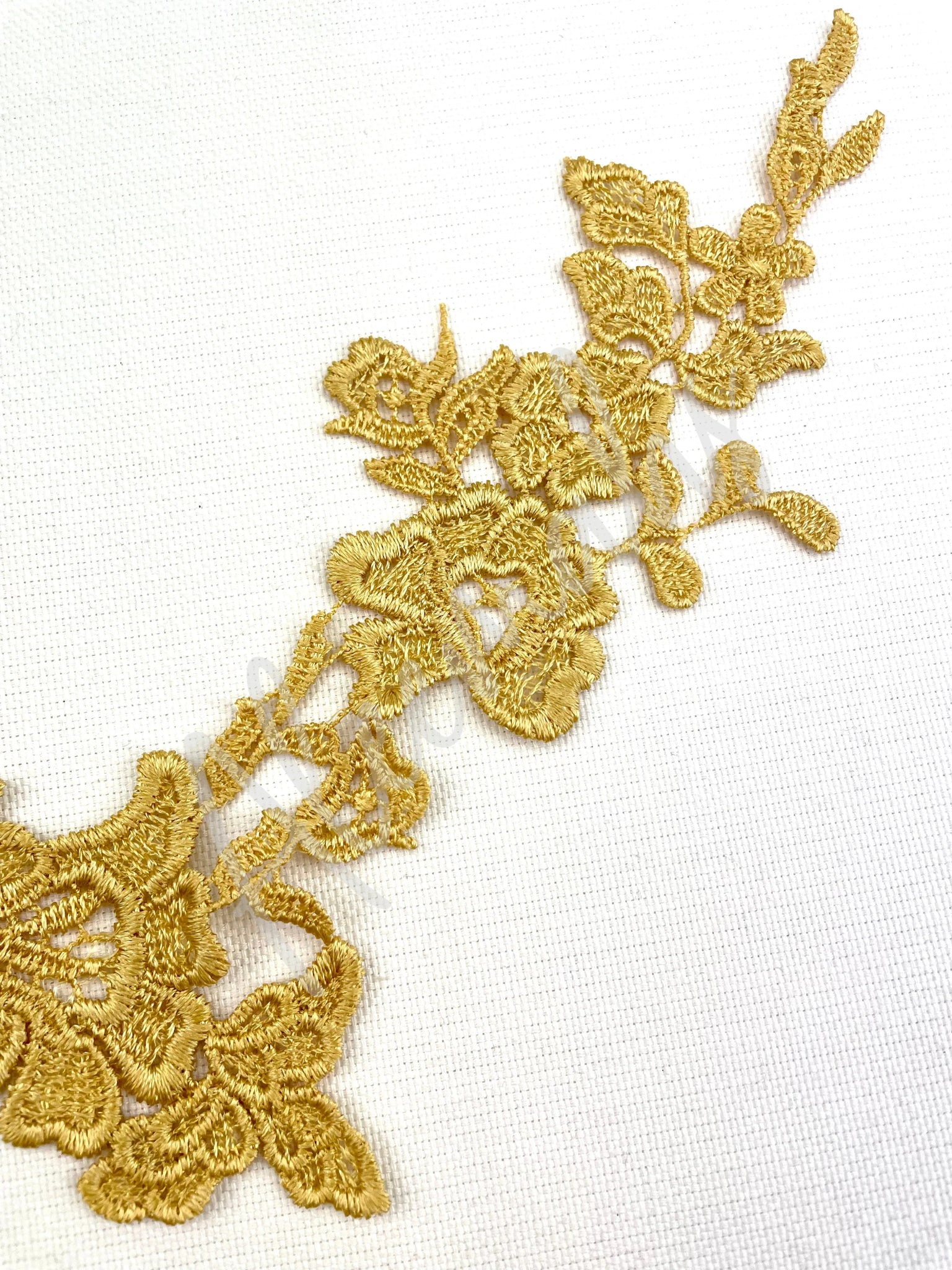 LA - 875: Lace applique Gold - Aleemahs