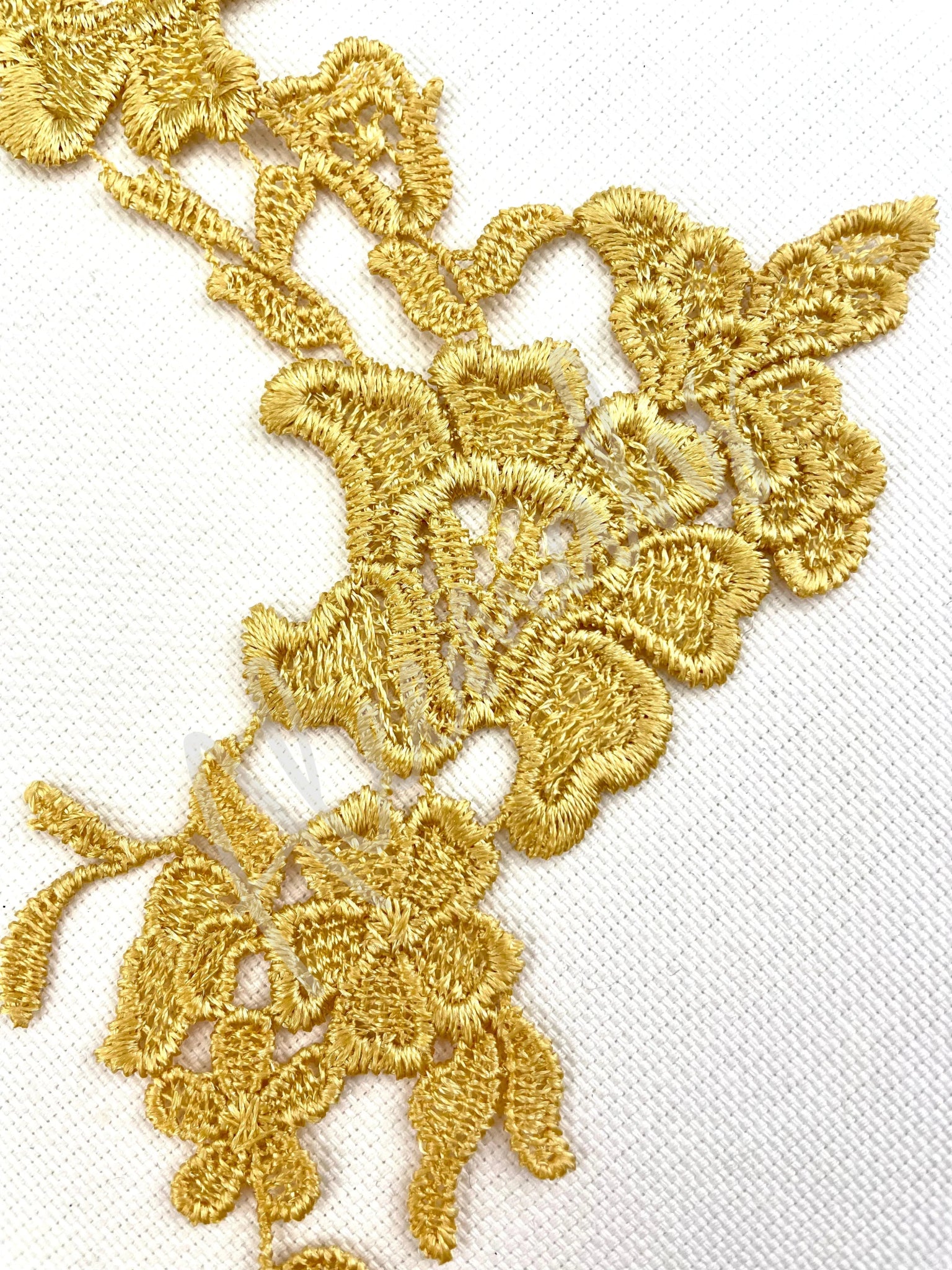 LA - 875: Lace applique Gold - Aleemahs