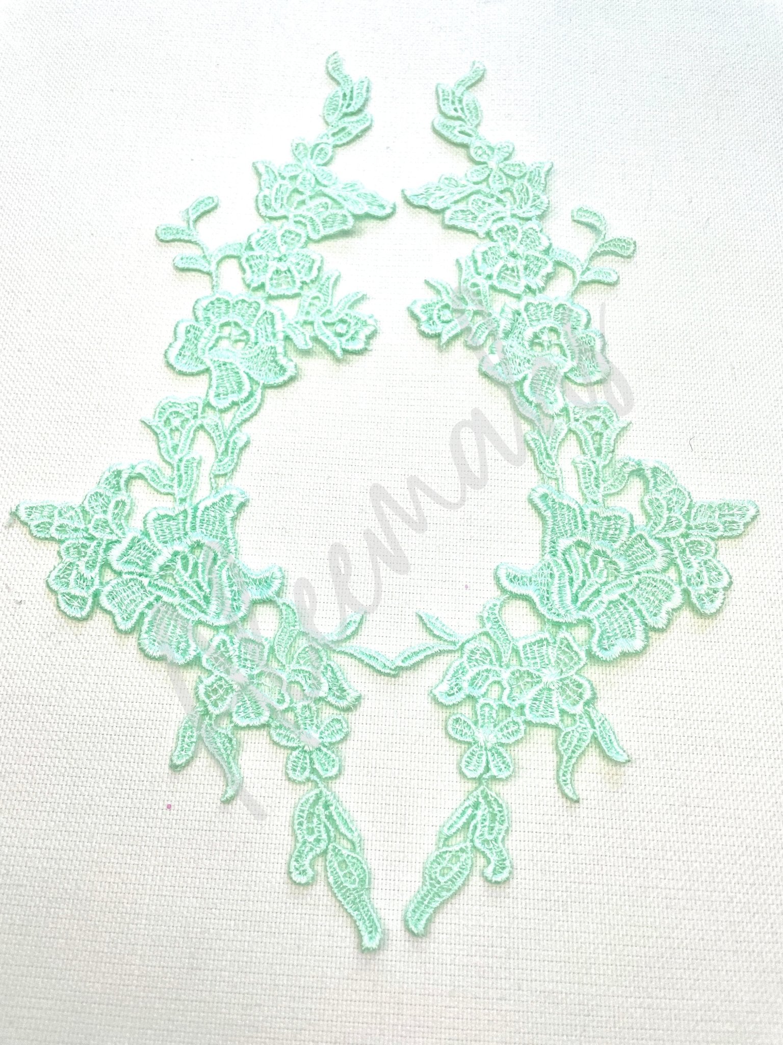 LA - 875: Lace applique Mint - Aleemahs