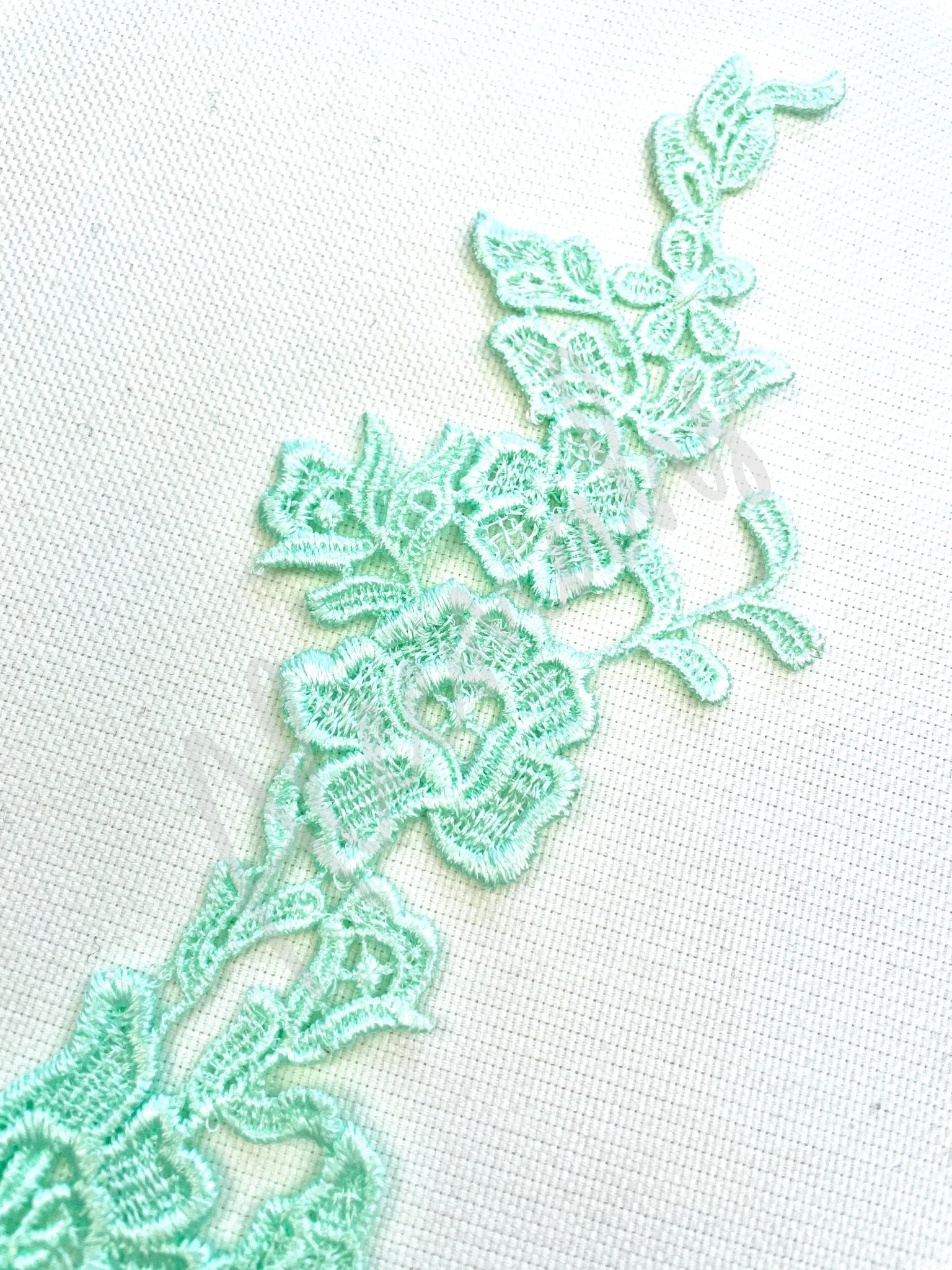 LA - 875: Lace applique Mint - Aleemahs