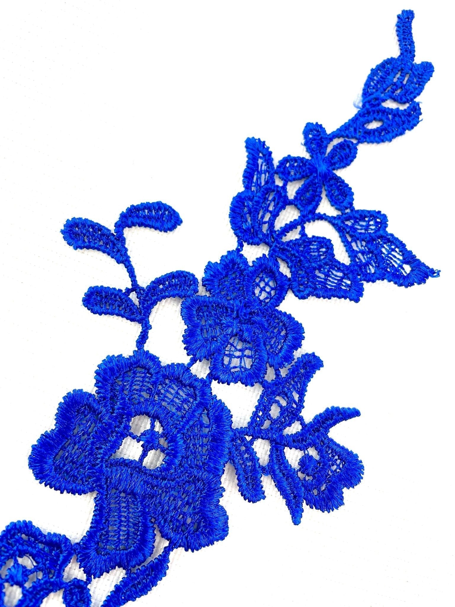 LA - 875: Lace applique Royal Blue - Aleemahs