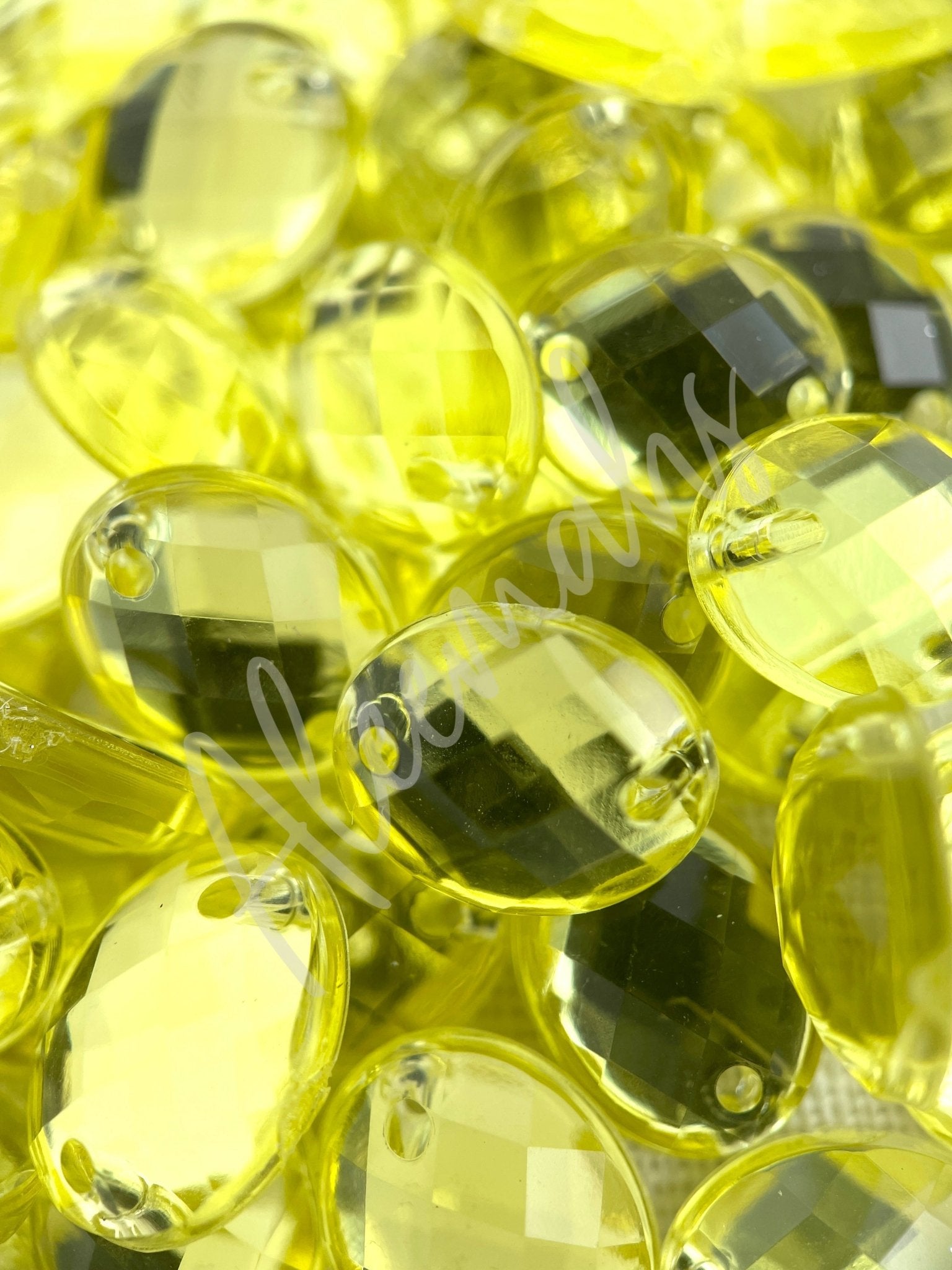 Lemon Oval Acrylic Jewel - Aleemahs