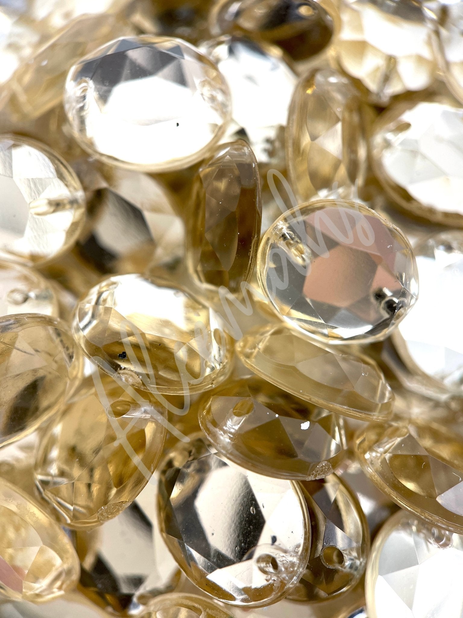 Light Beige Oval Acrylic Jewel - Aleemahs