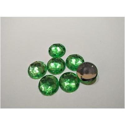 Light Green Round Acrylic Jewel - Aleemahs