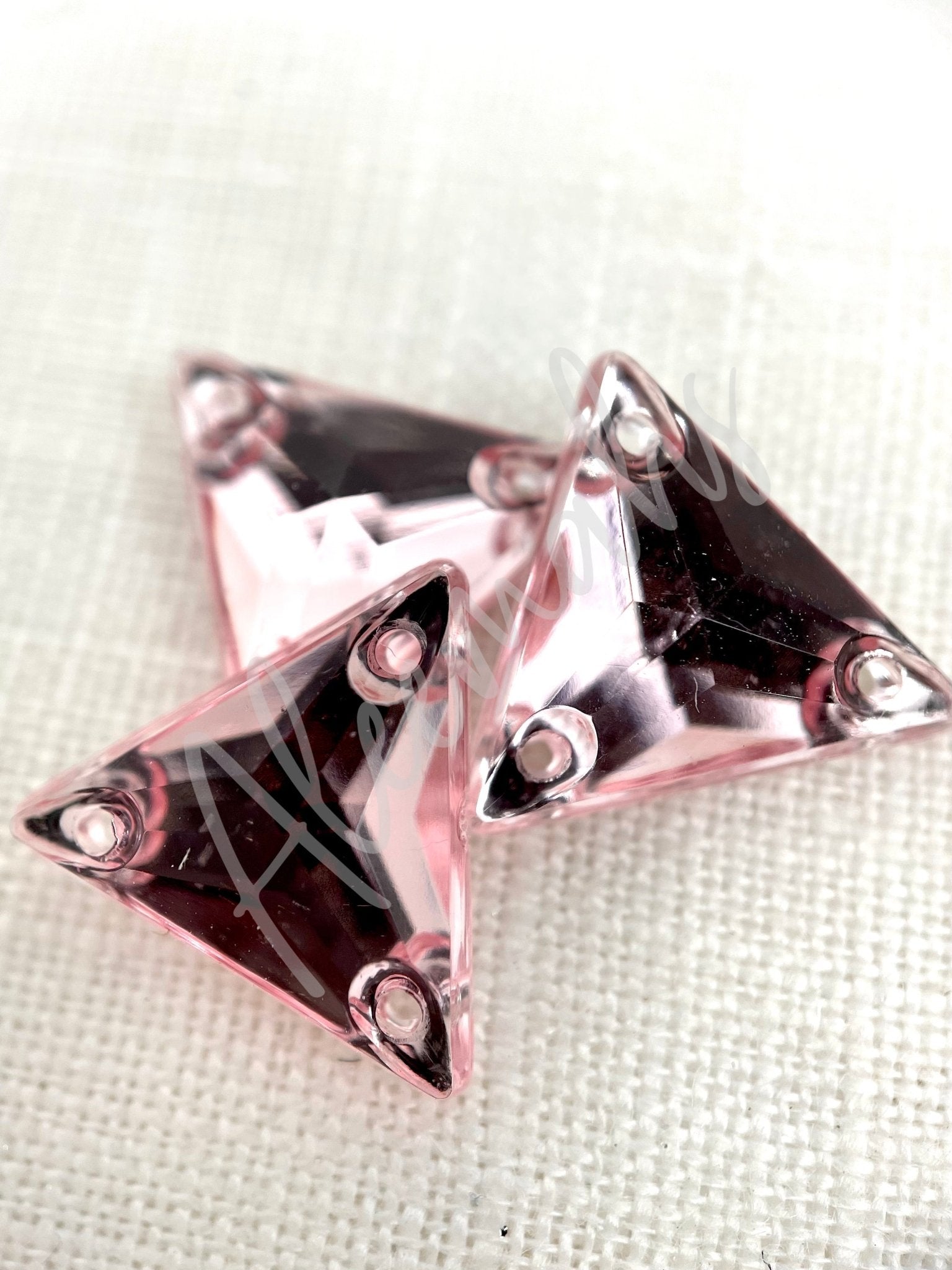 Light Rose Triangle Acrylic Jewel - Aleemahs
