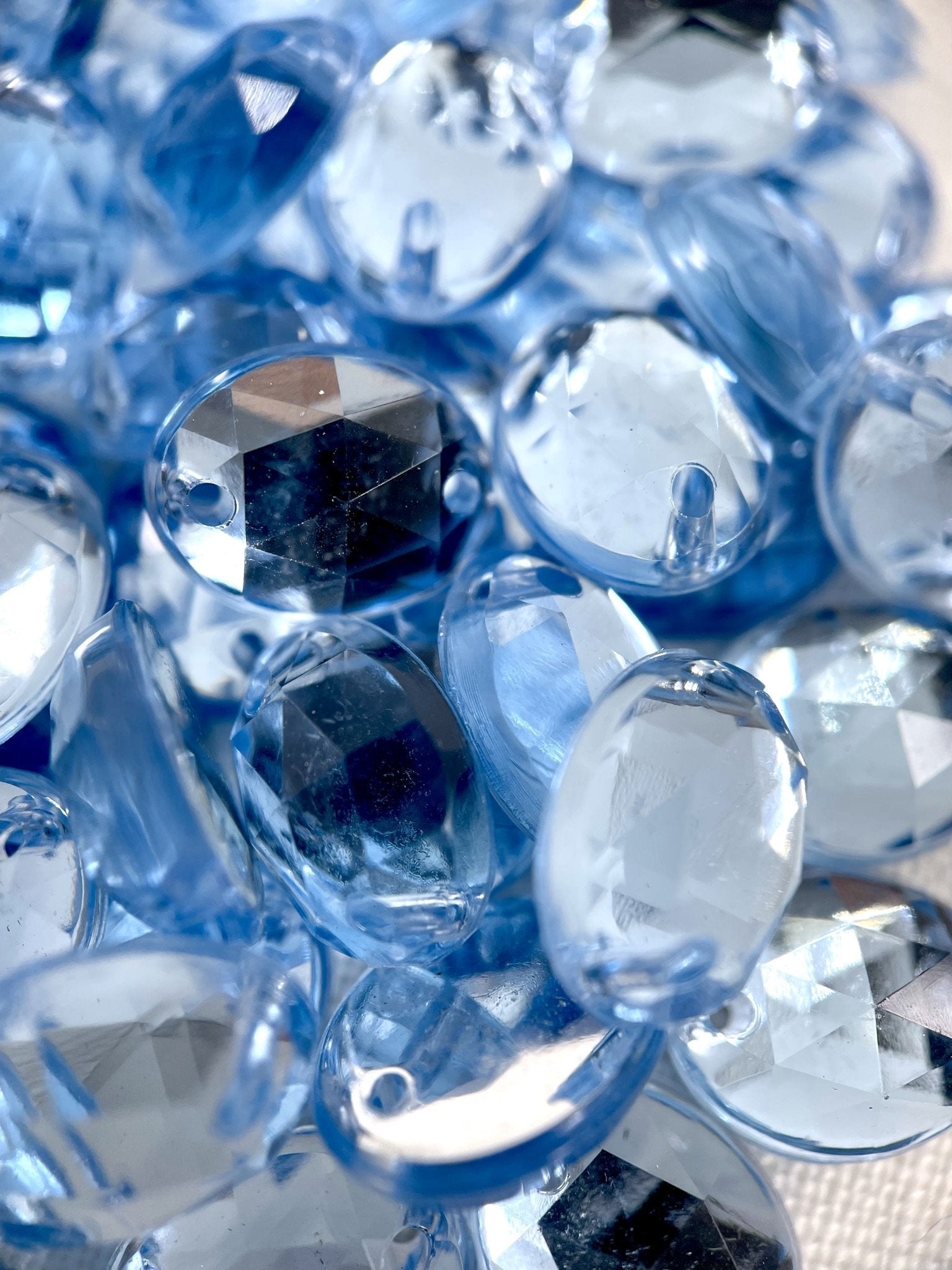 Light Sapphire Oval Acrylic Jewel - Aleemahs