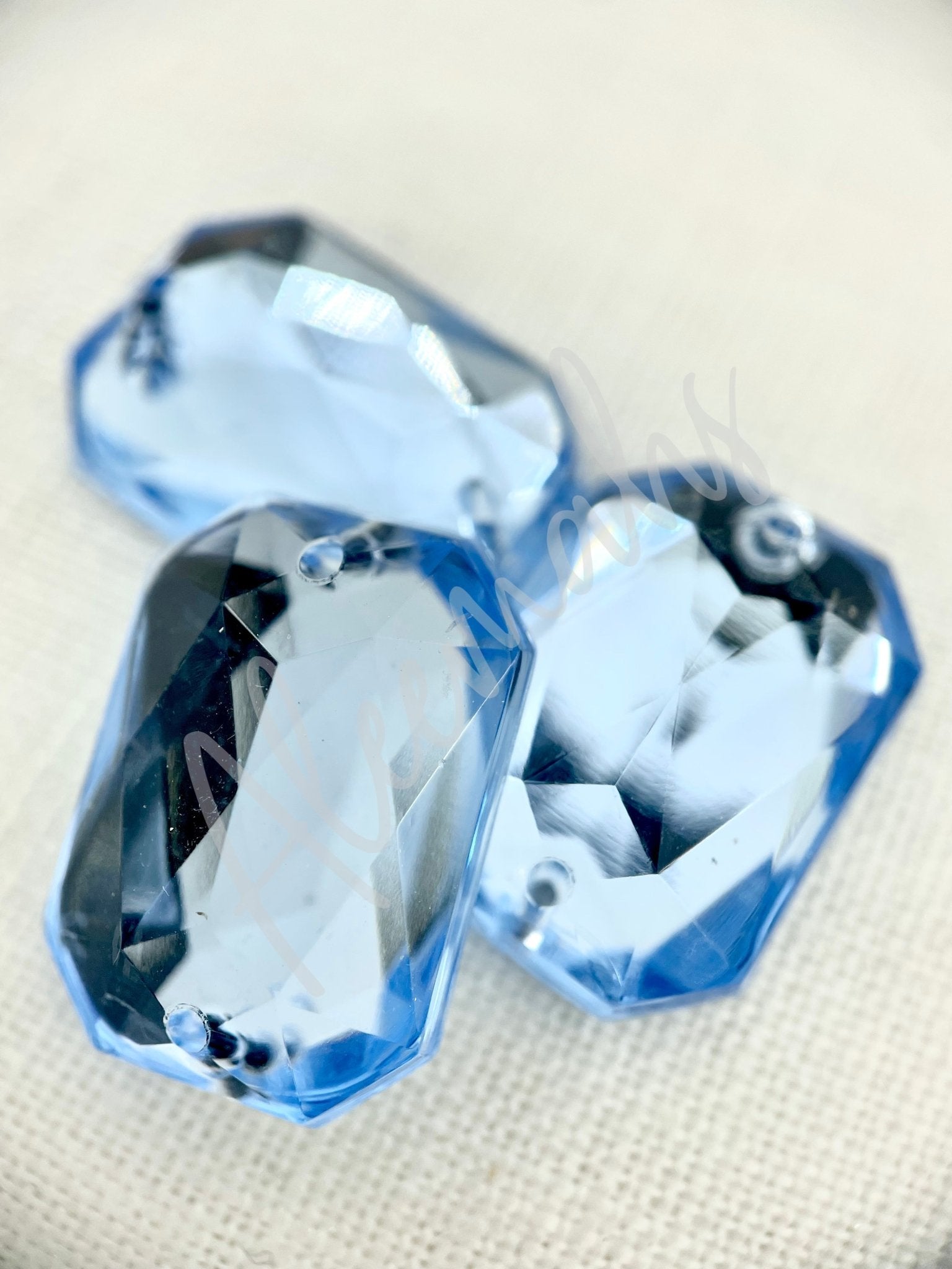 Light Sapphire Rectangle Acrylic Jewel - Aleemahs