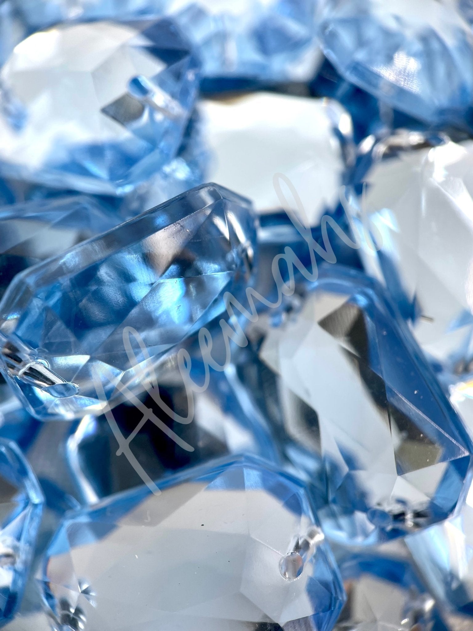 Light Sapphire Rectangle Acrylic Jewel - Aleemahs