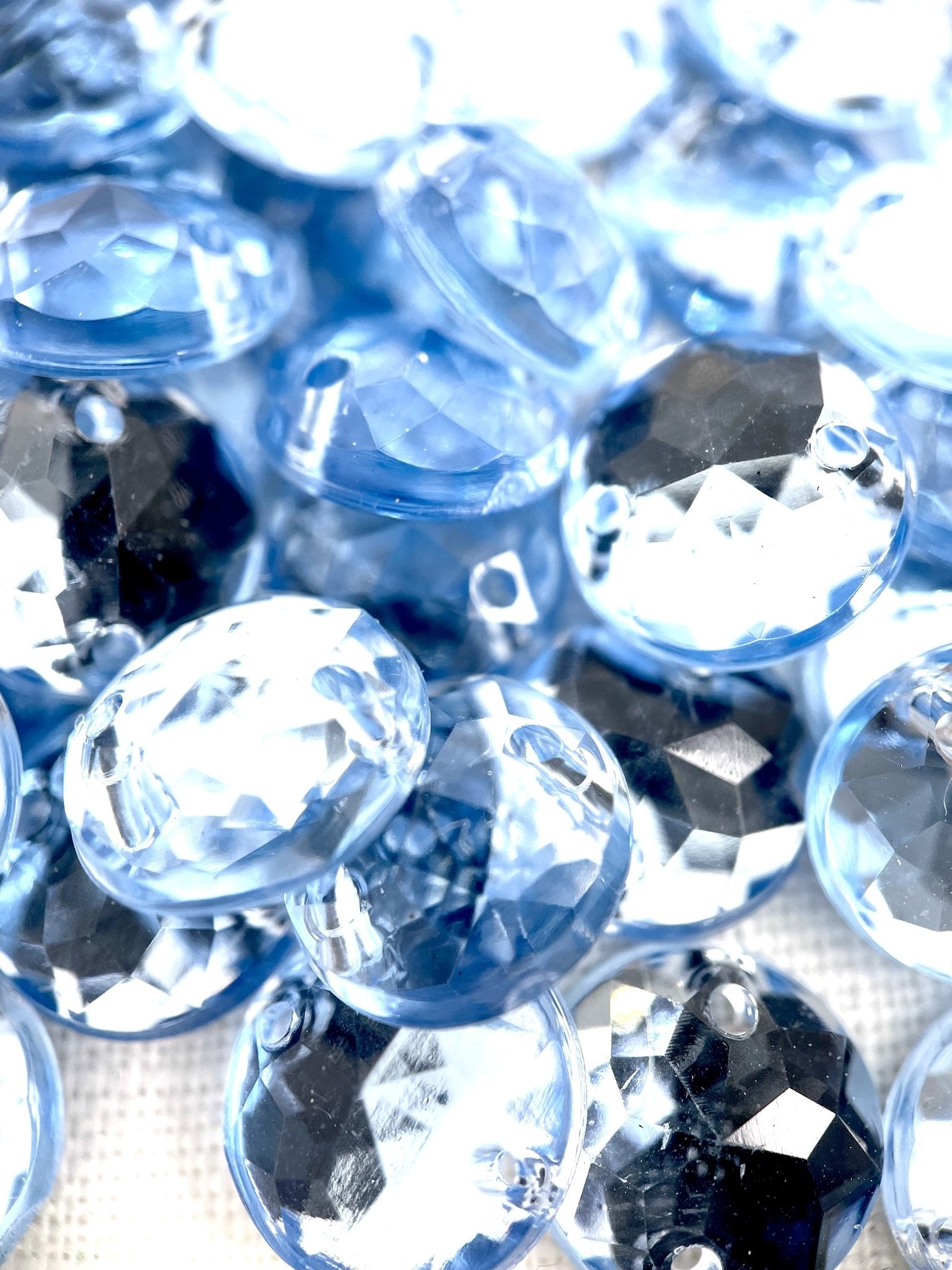 Light Sapphire Round Acrylic Jewel - Aleemahs