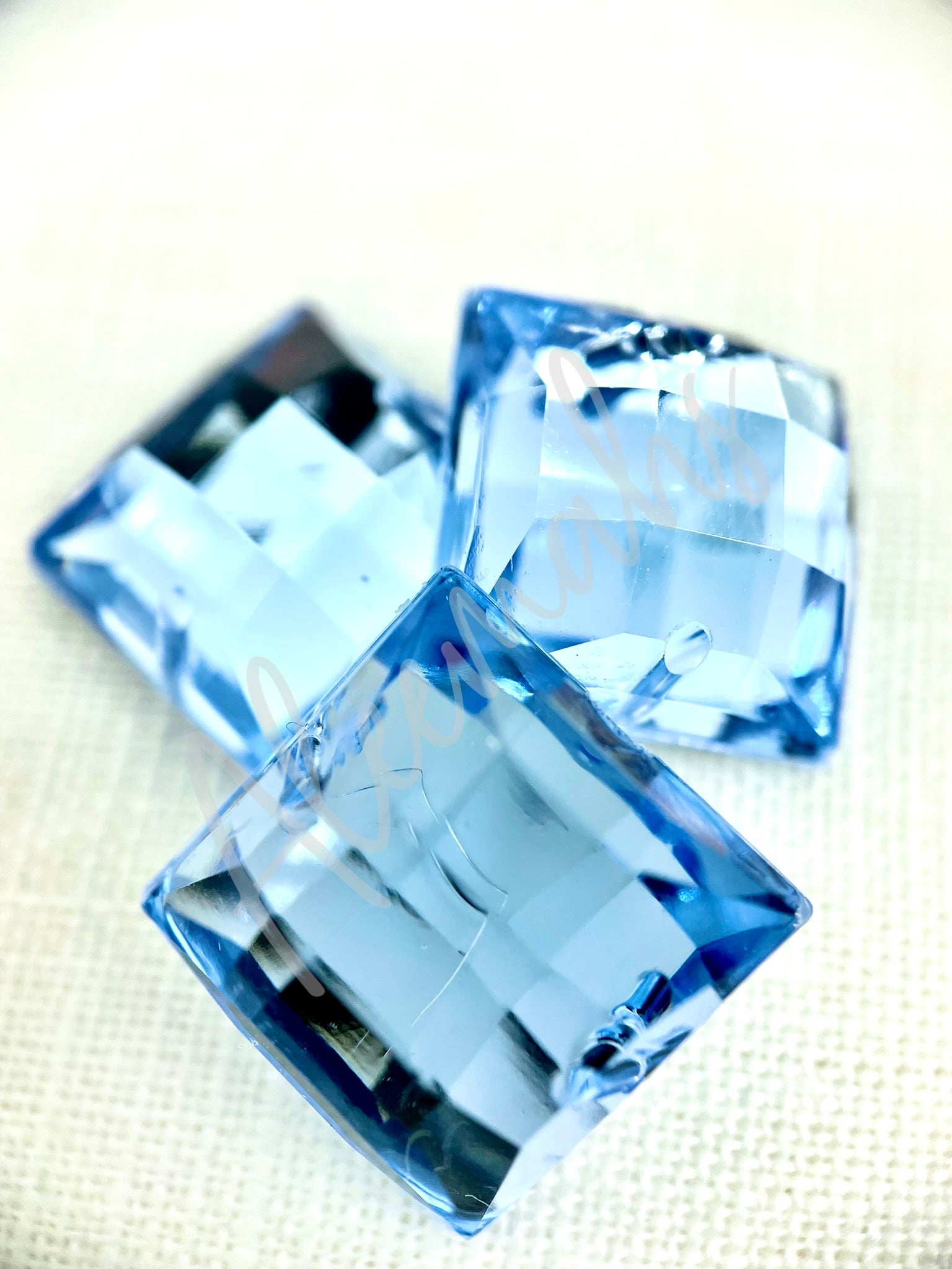 Light Sapphire Square Acrylic Jewel - Aleemahs