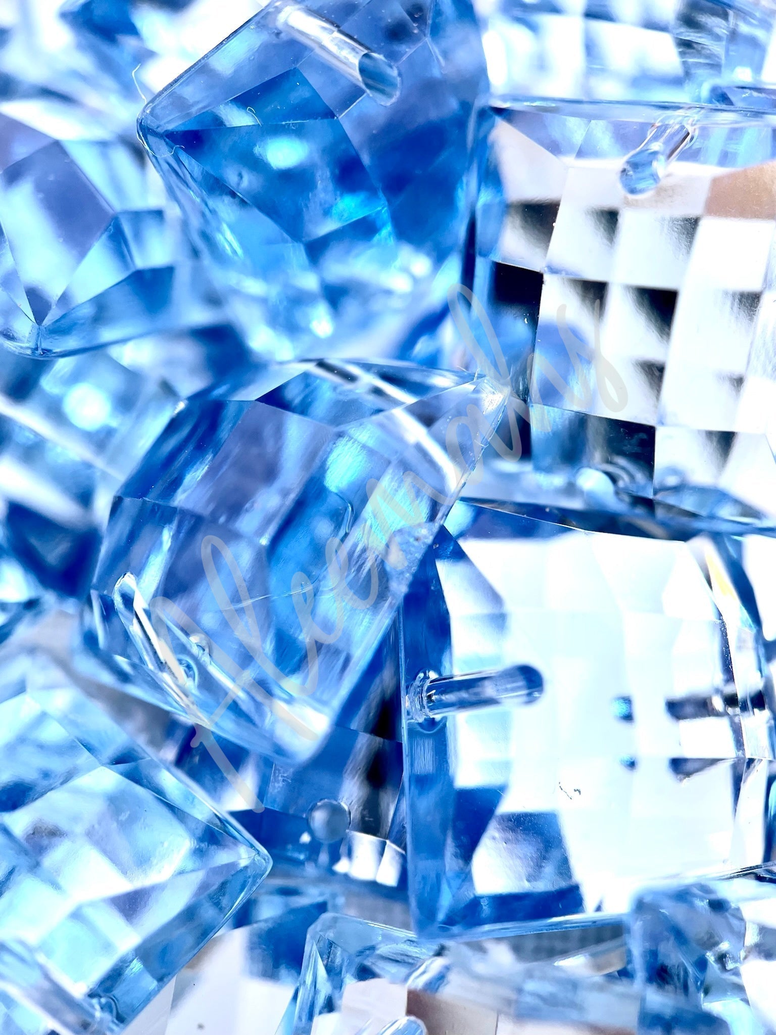 Light Sapphire Square Acrylic Jewel - Aleemahs