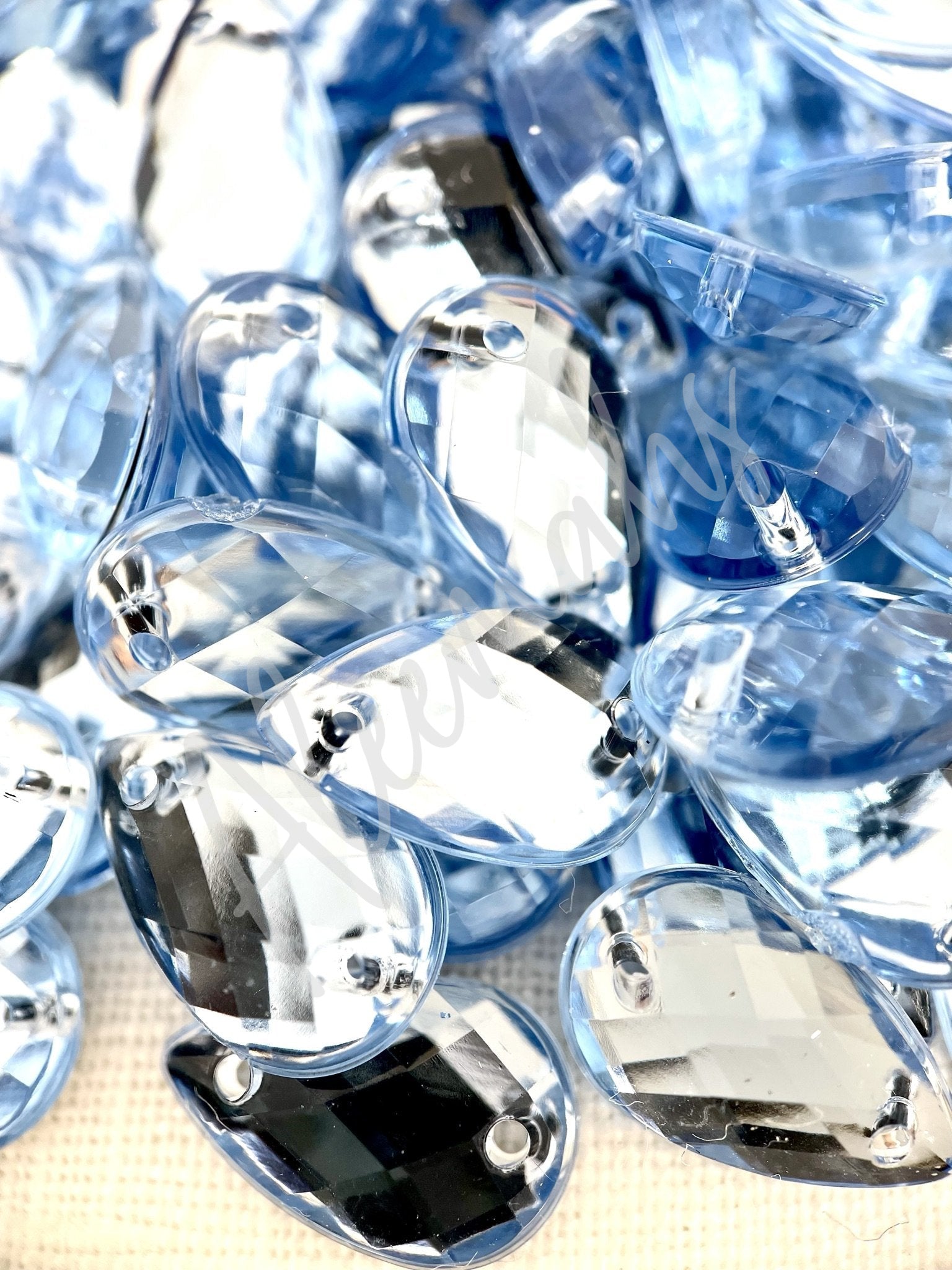Light Sapphire Teardrop Acrylic Jewel - Aleemahs