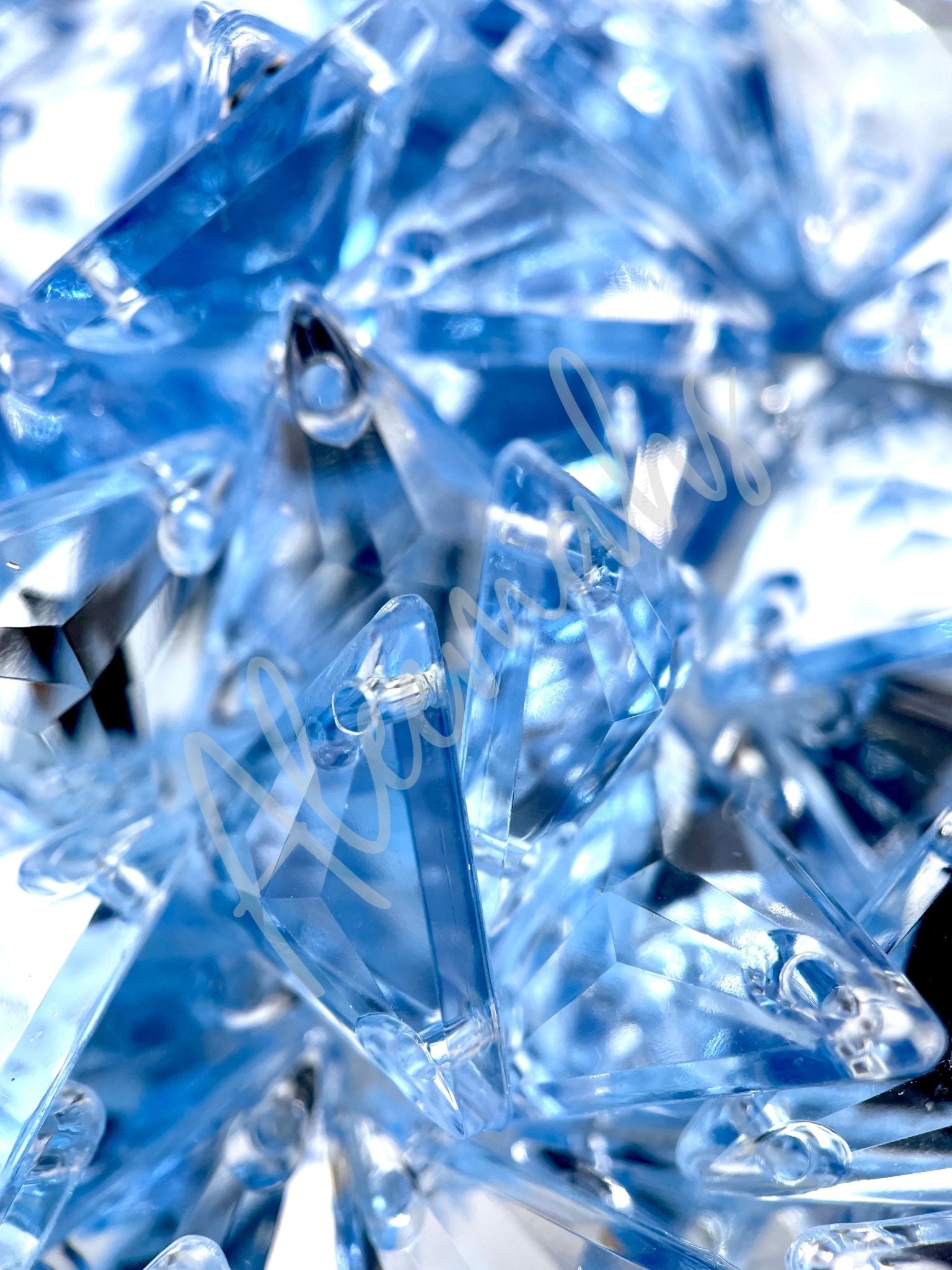 Light Sapphire Triangle Acrylic Jewel - Aleemahs