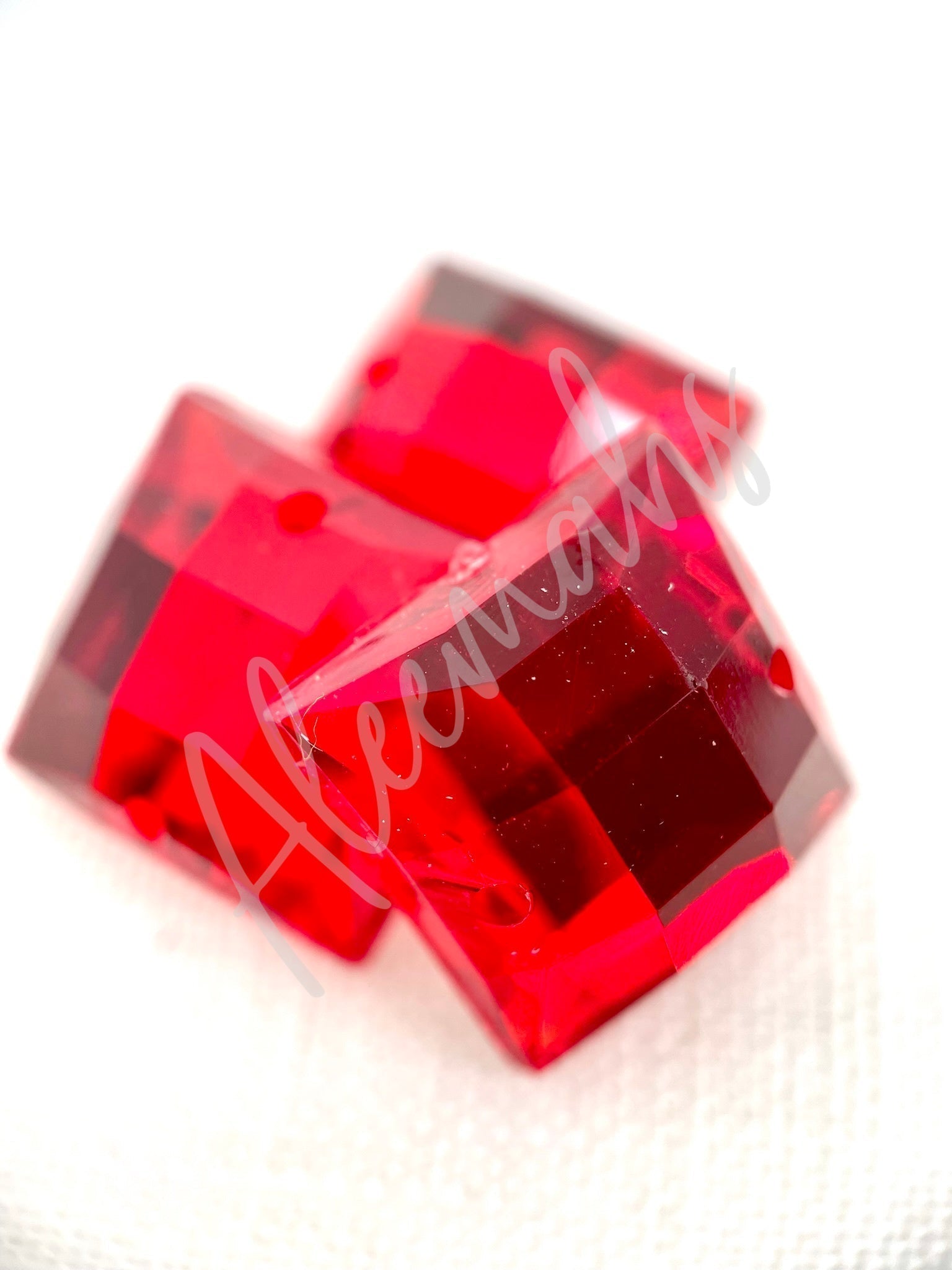 Light Siam Square Acrylic Jewel - Aleemahs