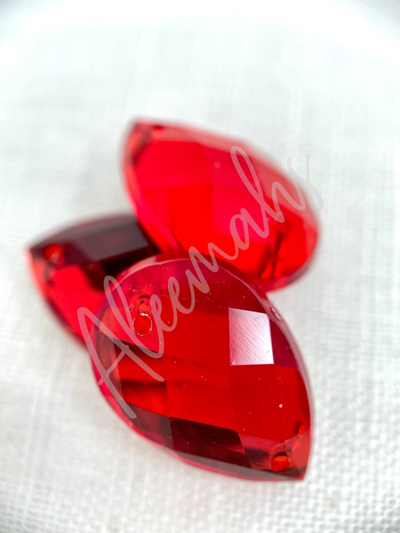 Light Siam Teardrop Acrylic Jewel - Aleemahs