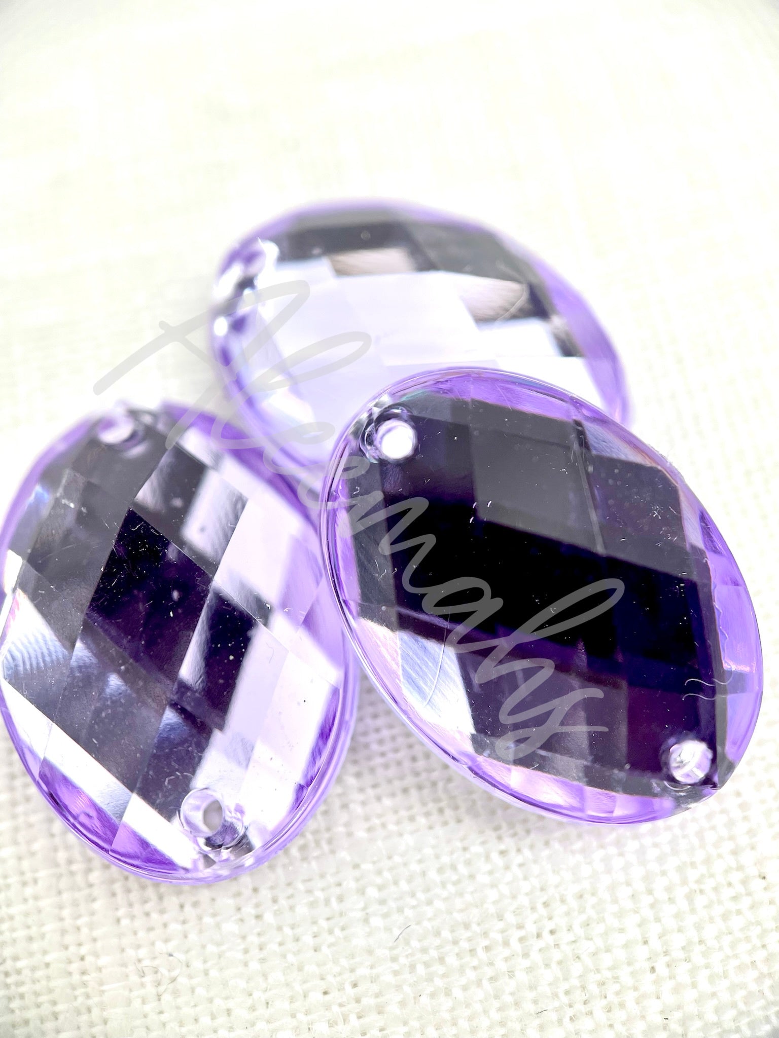 Lilac Oval Acrylic Jewel - Aleemahs