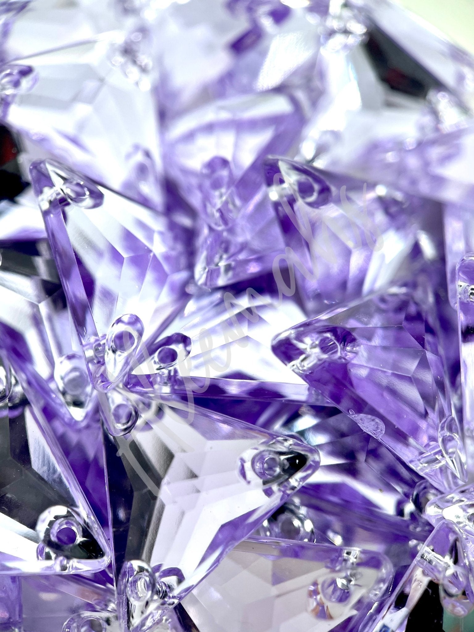 Lilac Triangle Acrylic Jewel - Aleemahs