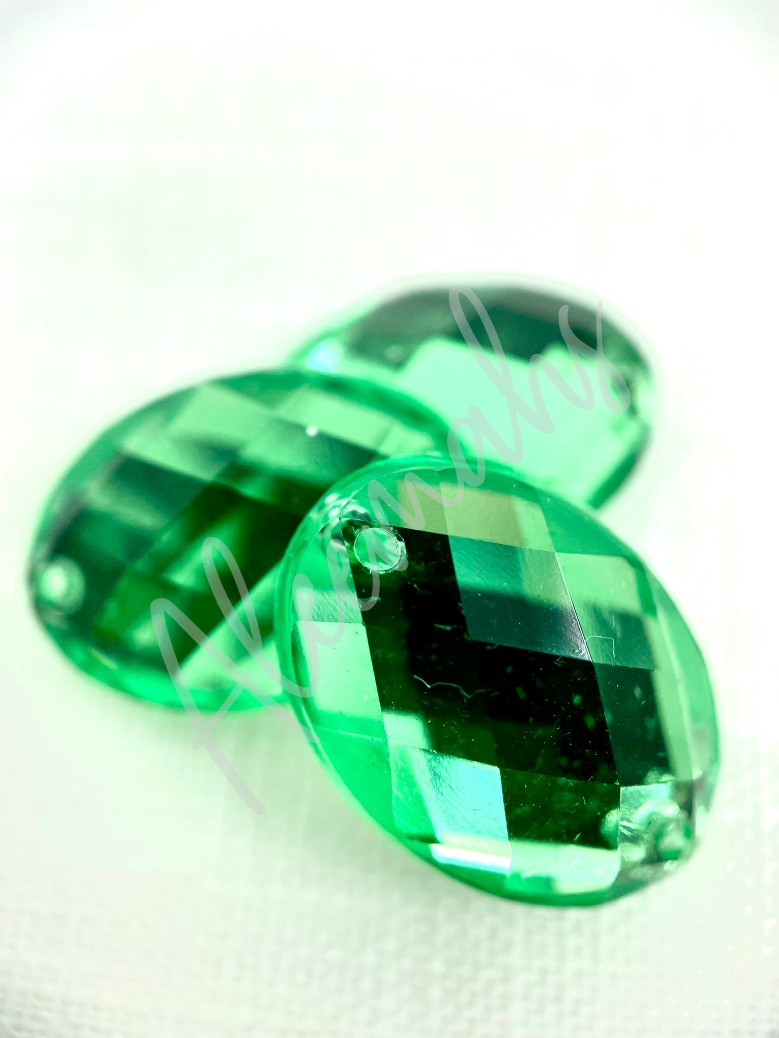 Lime Oval Acrylic Jewel - Aleemahs