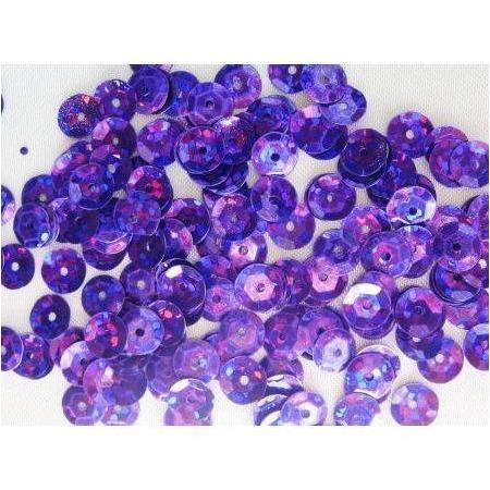 Loose 6mm cup sequins - Purple Laser - Aleemahs