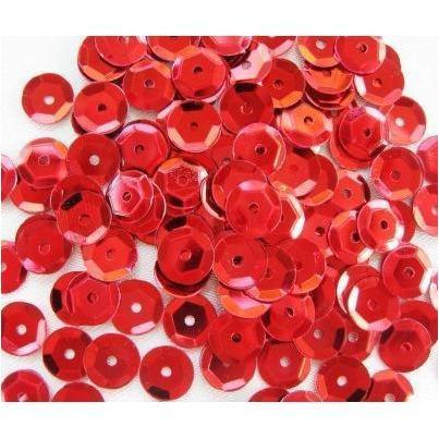 Loose 6mm cup sequins - Red - Aleemahs