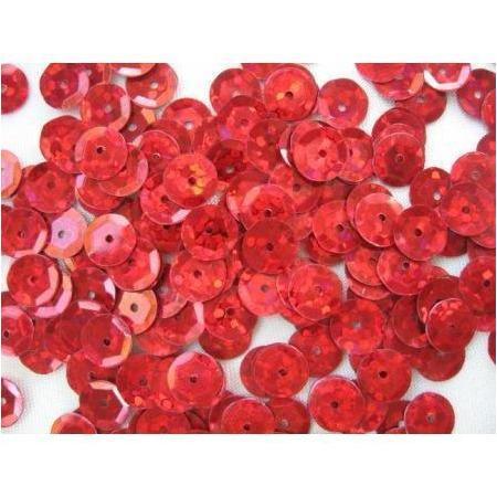 Loose 6mm cup sequins - Red Laser - Aleemahs