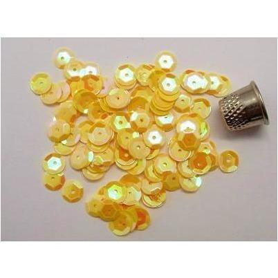 Loose 9mm cup sequins: Yellow Iris - Aleemahs