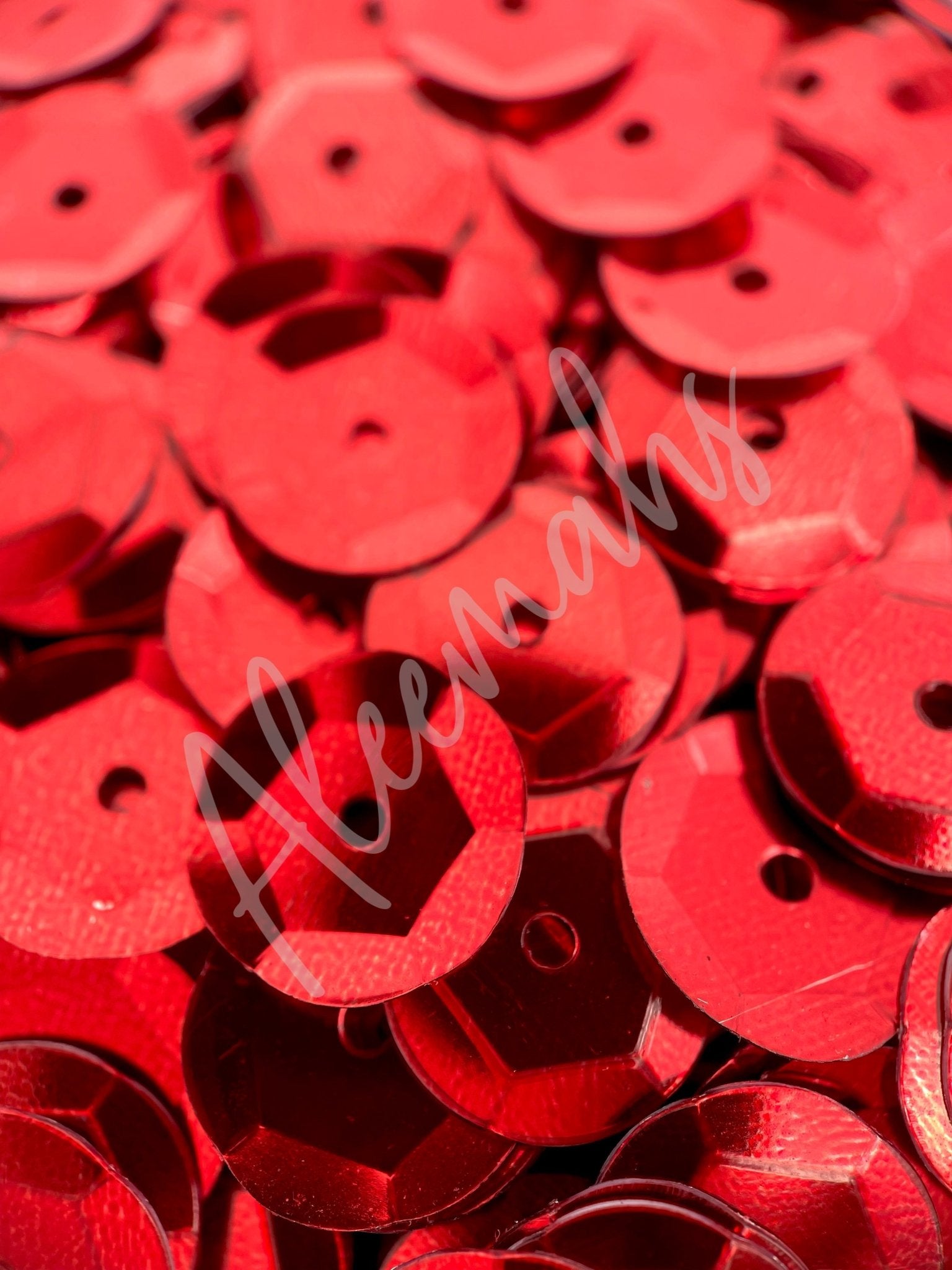 Loose Cup Sequins - Red - Aleemahs