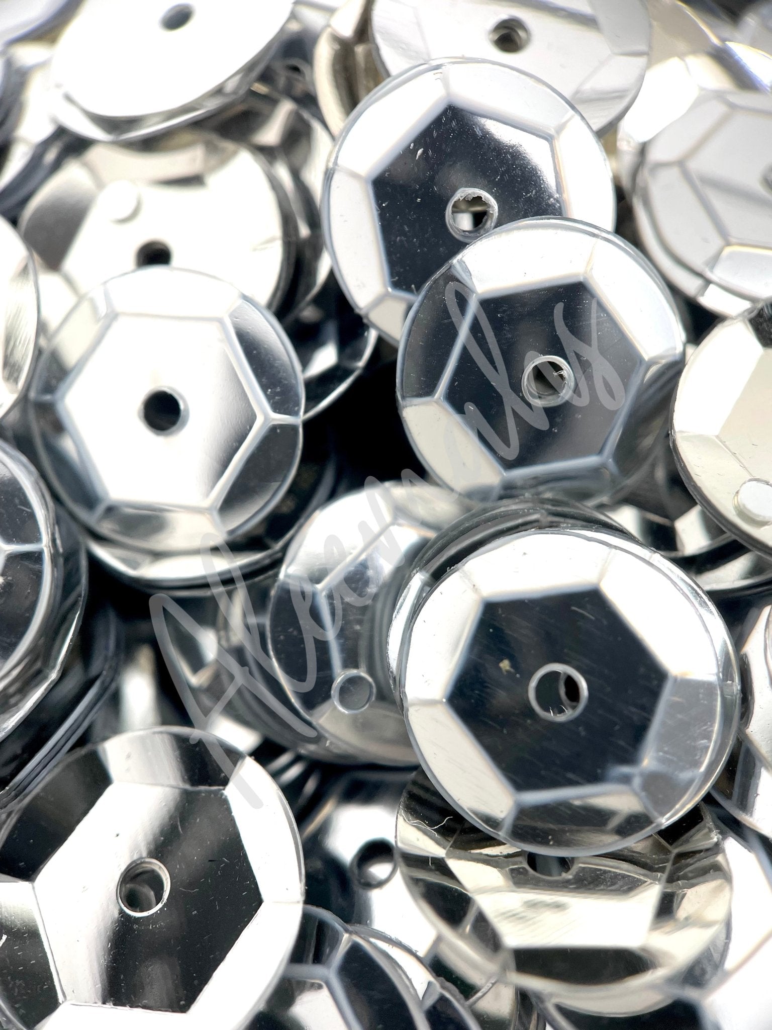 Loose Cup Sequins - Silver - Aleemahs