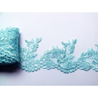 LT - 007 Blue Radiance (aqua) lace trim - Aleemahs