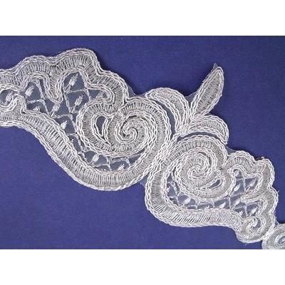 LT - 010 Silver lace trim - Aleemahs