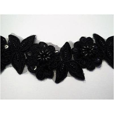 LT - 015: Sequin and Bead floral lace - Aleemahs