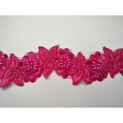 LT - 015: Sequin and Bead floral lace - Aleemahs