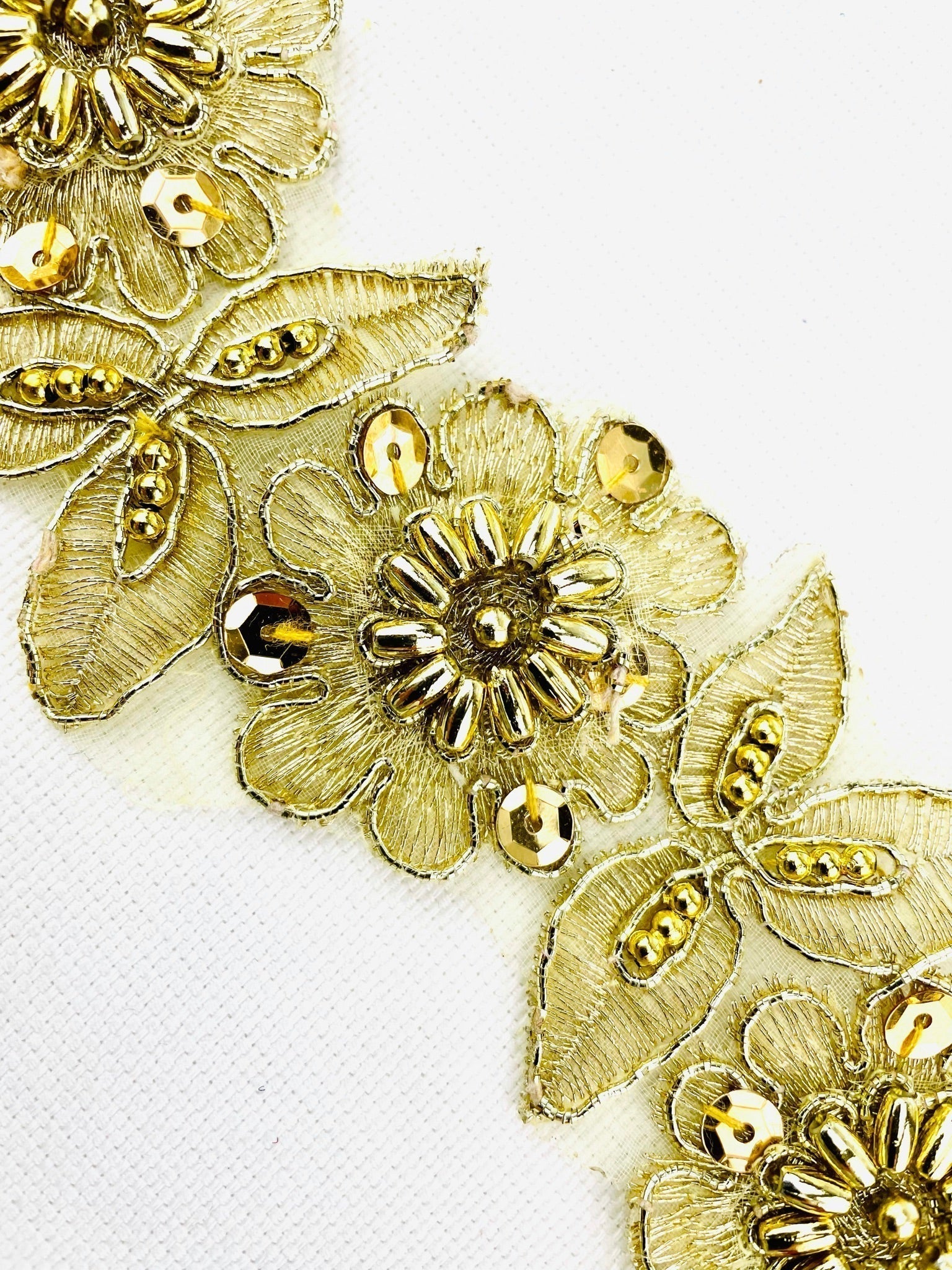 LT - 015: Sequin and Bead floral lace - Aleemahs