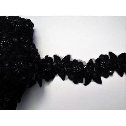 LT - 015: Sequin and Bead floral lace - Aleemahs