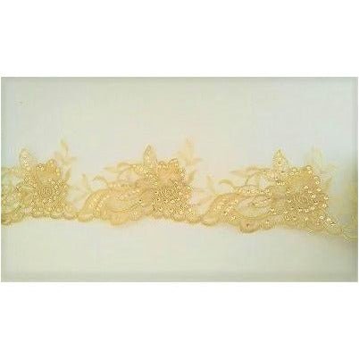LT - 043: Gold sequin trim - Aleemahs