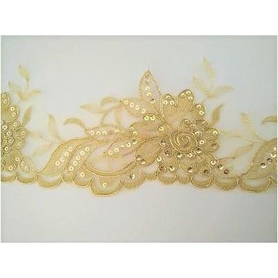 LT - 043: Gold sequin trim - Aleemahs