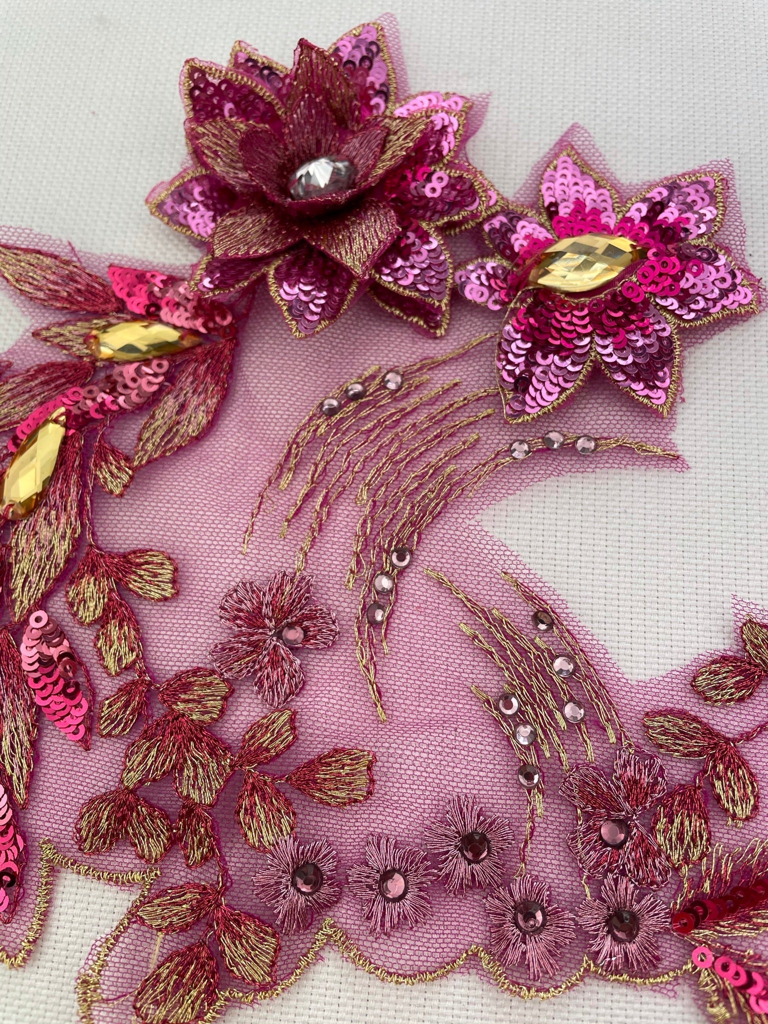 LT - 145 Lace Trim Magenta - Aleemahs