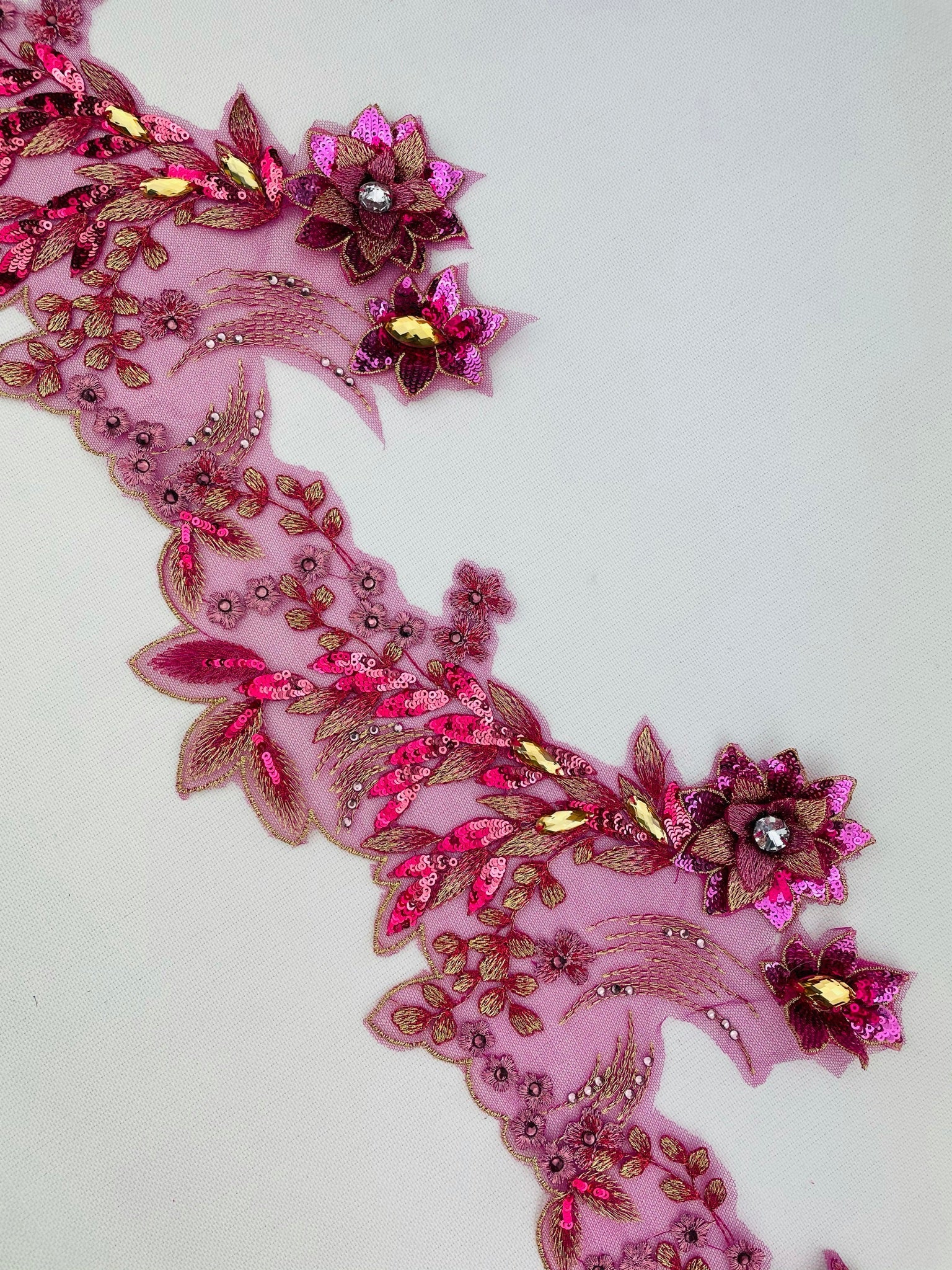 LT - 145 Lace Trim Magenta - Aleemahs