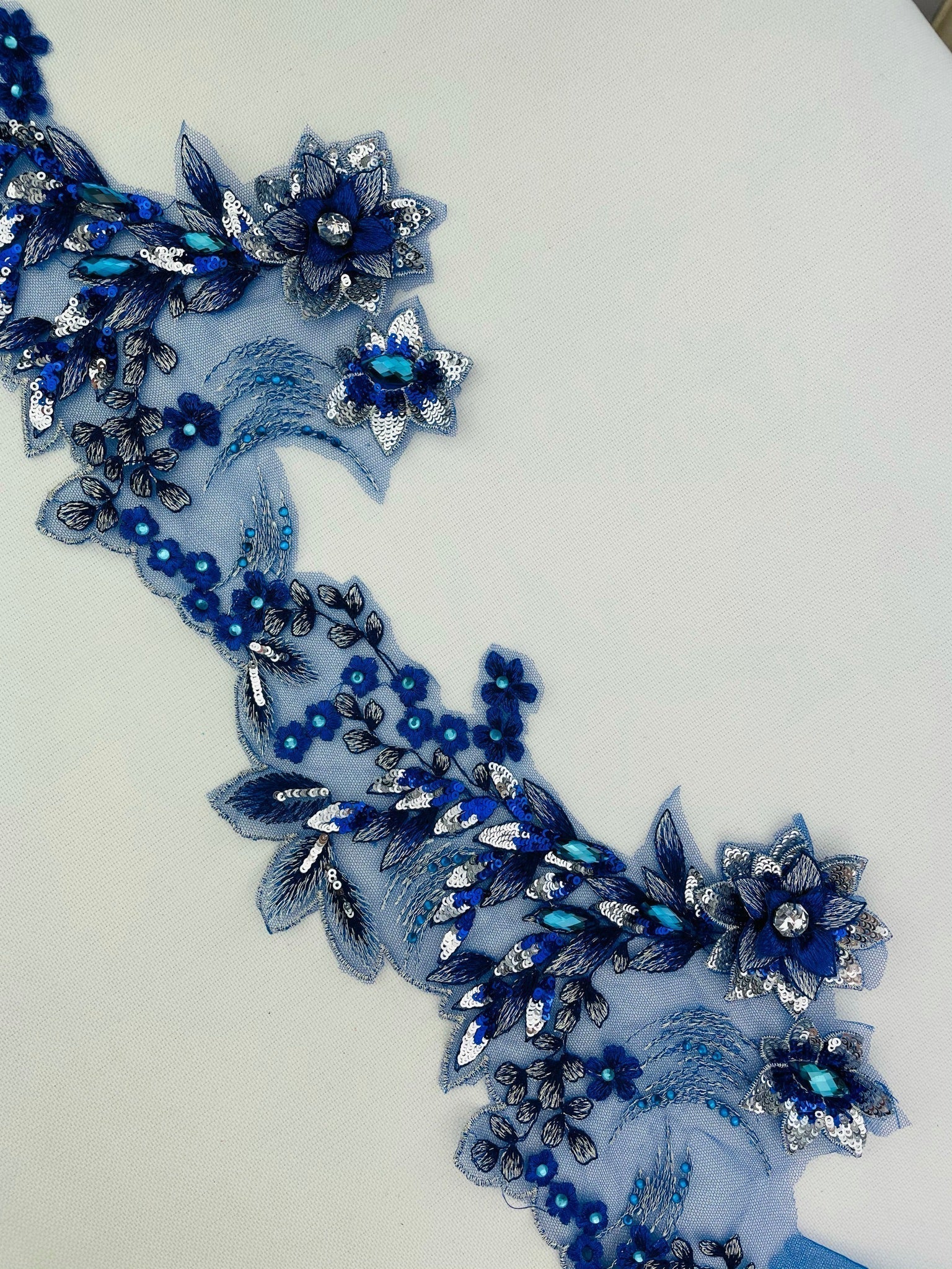 LT - 145 Lace Trim Royal Blue - Aleemahs