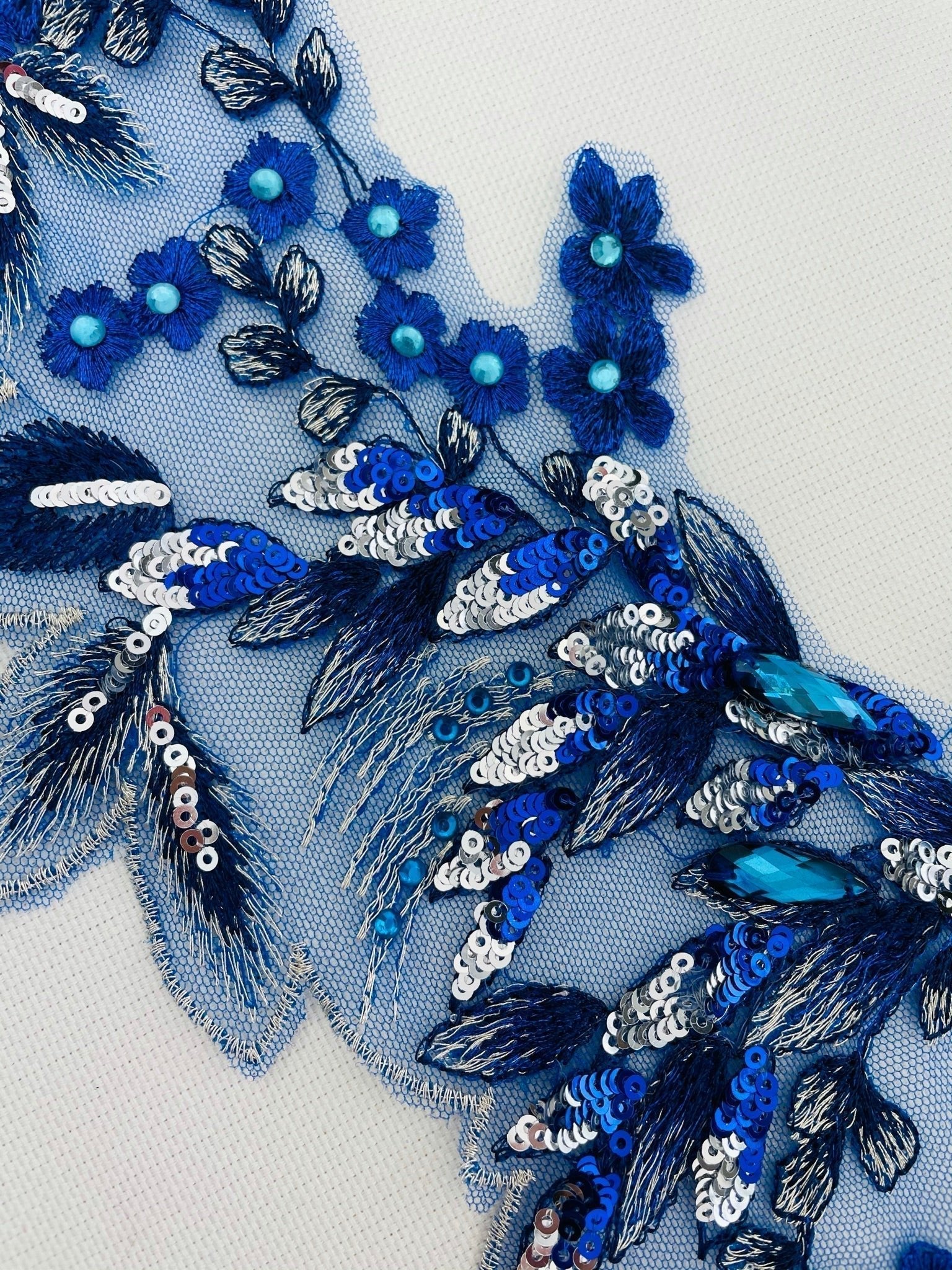 LT - 145 Lace Trim Royal Blue - Aleemahs